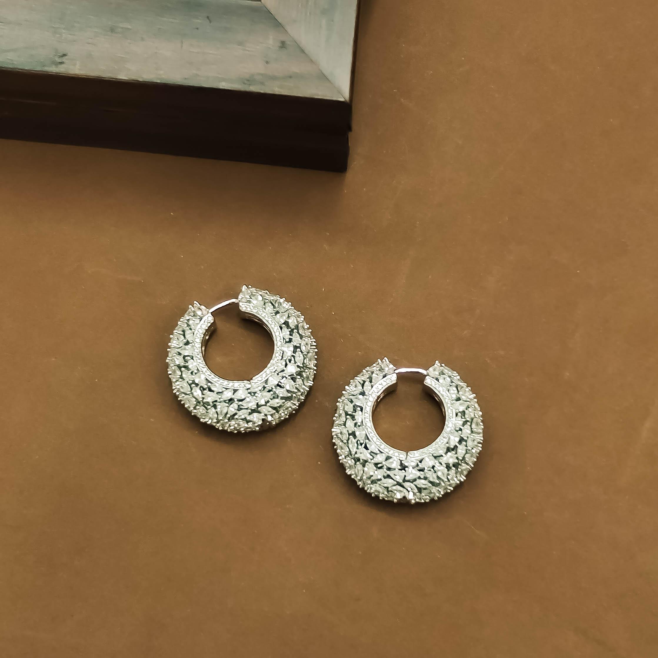 Elia CZ Hoop Earrings
