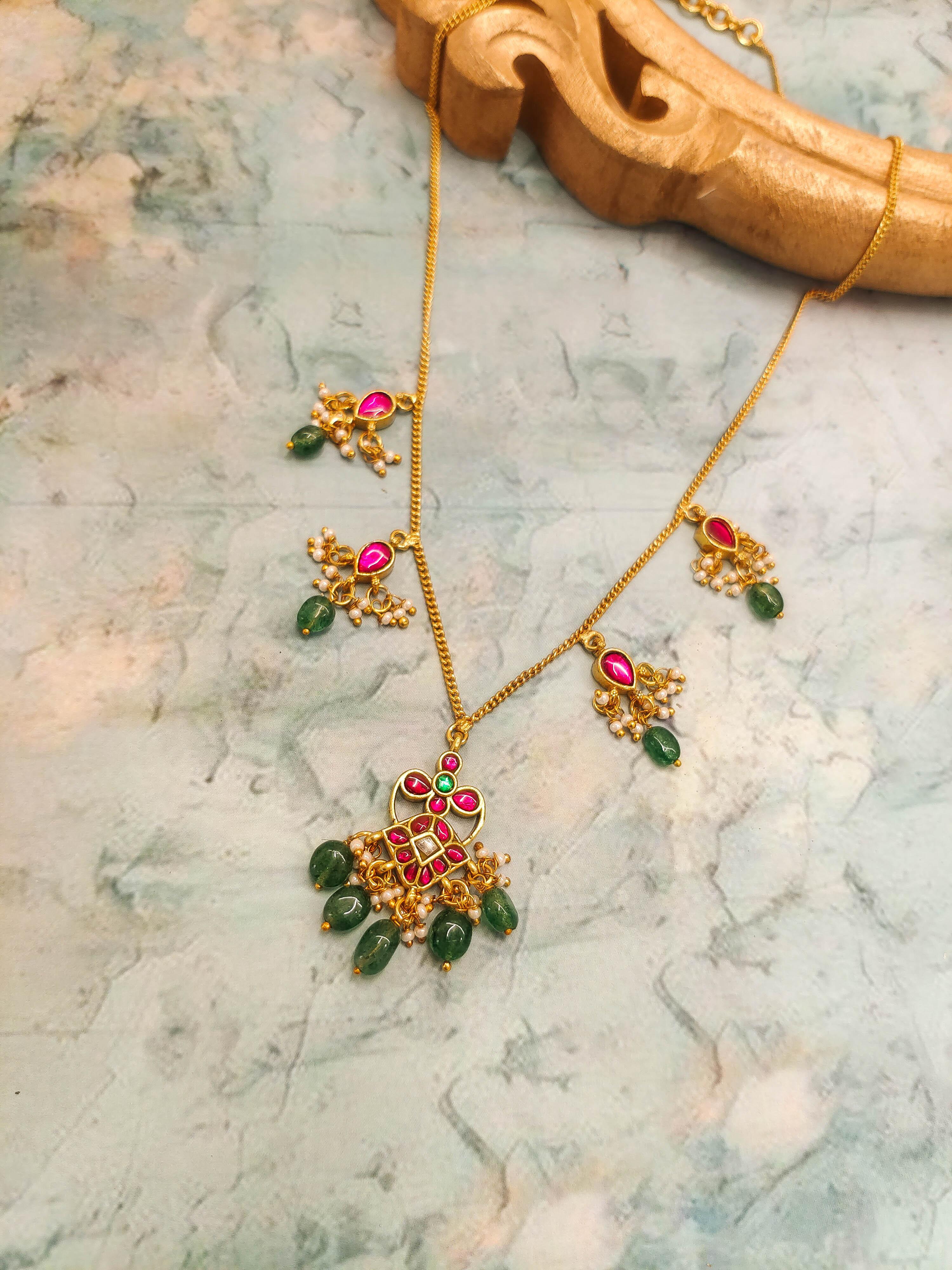 Kasturi Jadau Chain Necklace