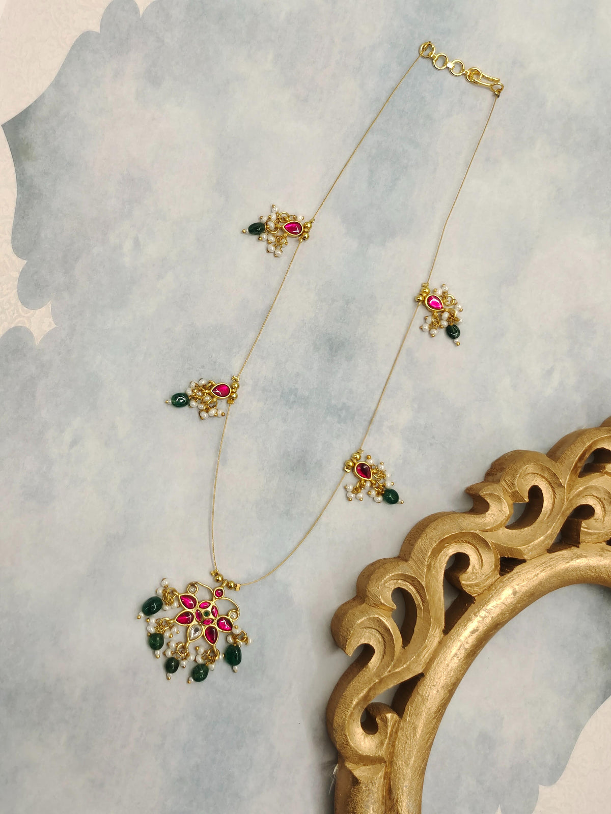 Meera Invisible Jadau Necklace