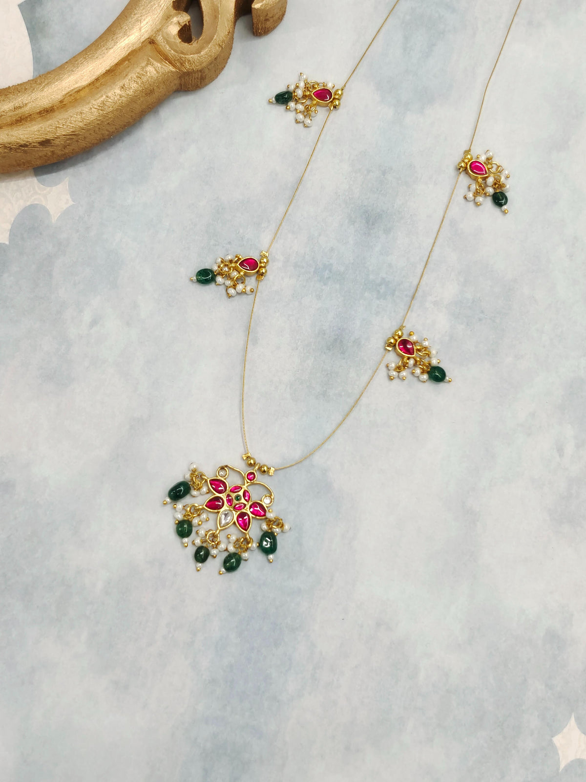 Meera Invisible Jadau Necklace