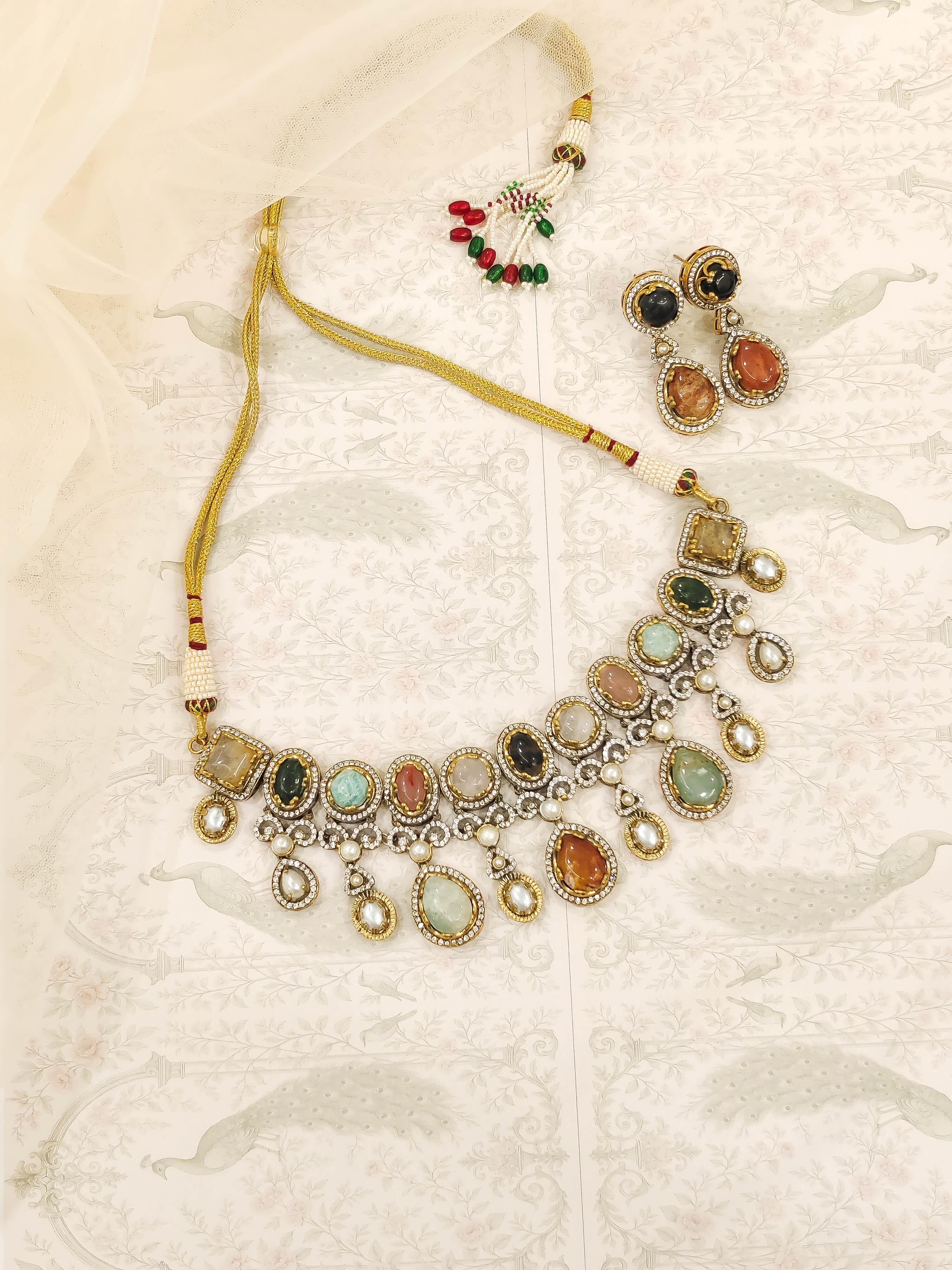 Celestia Multi Stone Choker Set