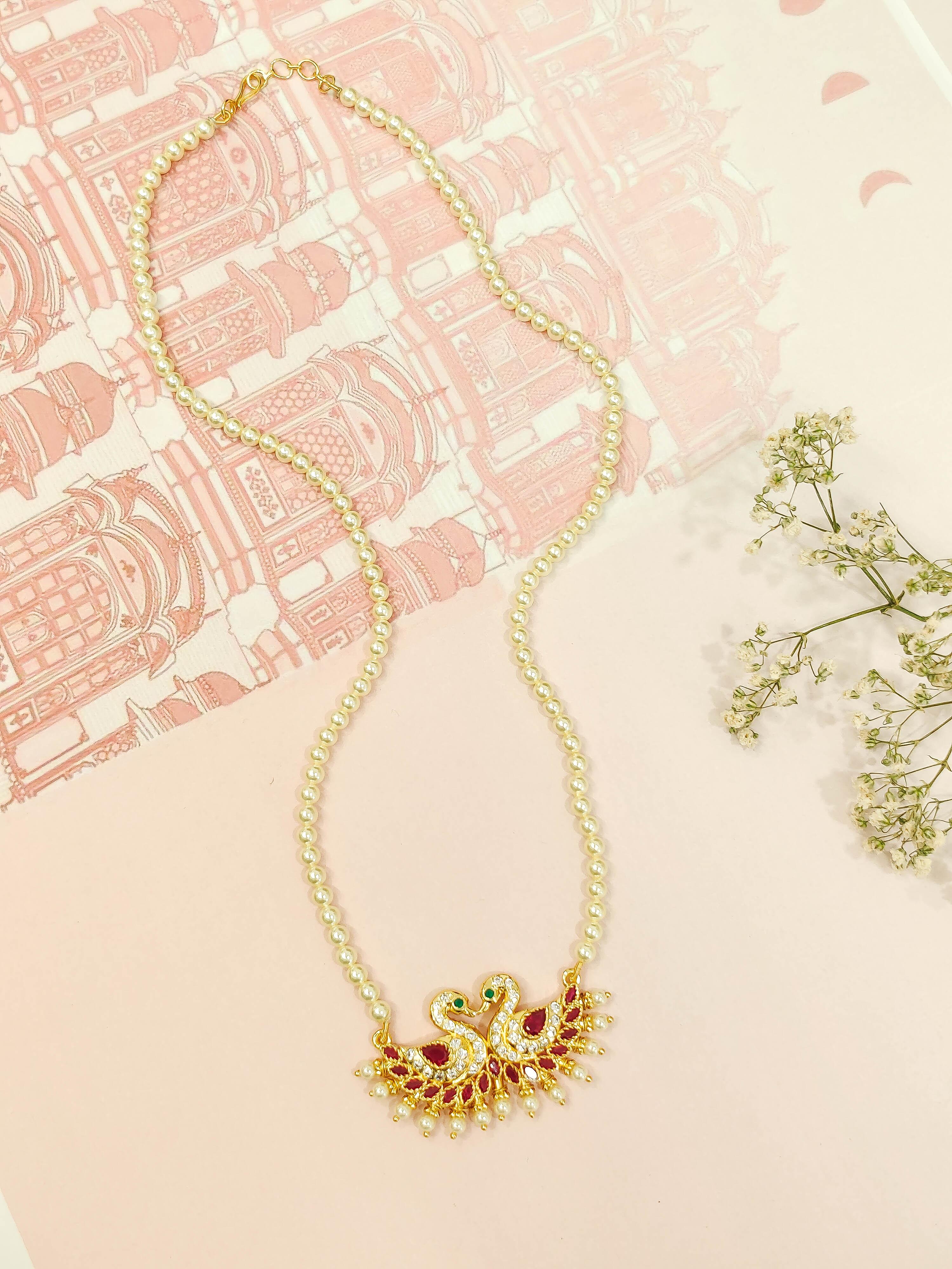 Maharashtrian Mayuri Pearl Necklace