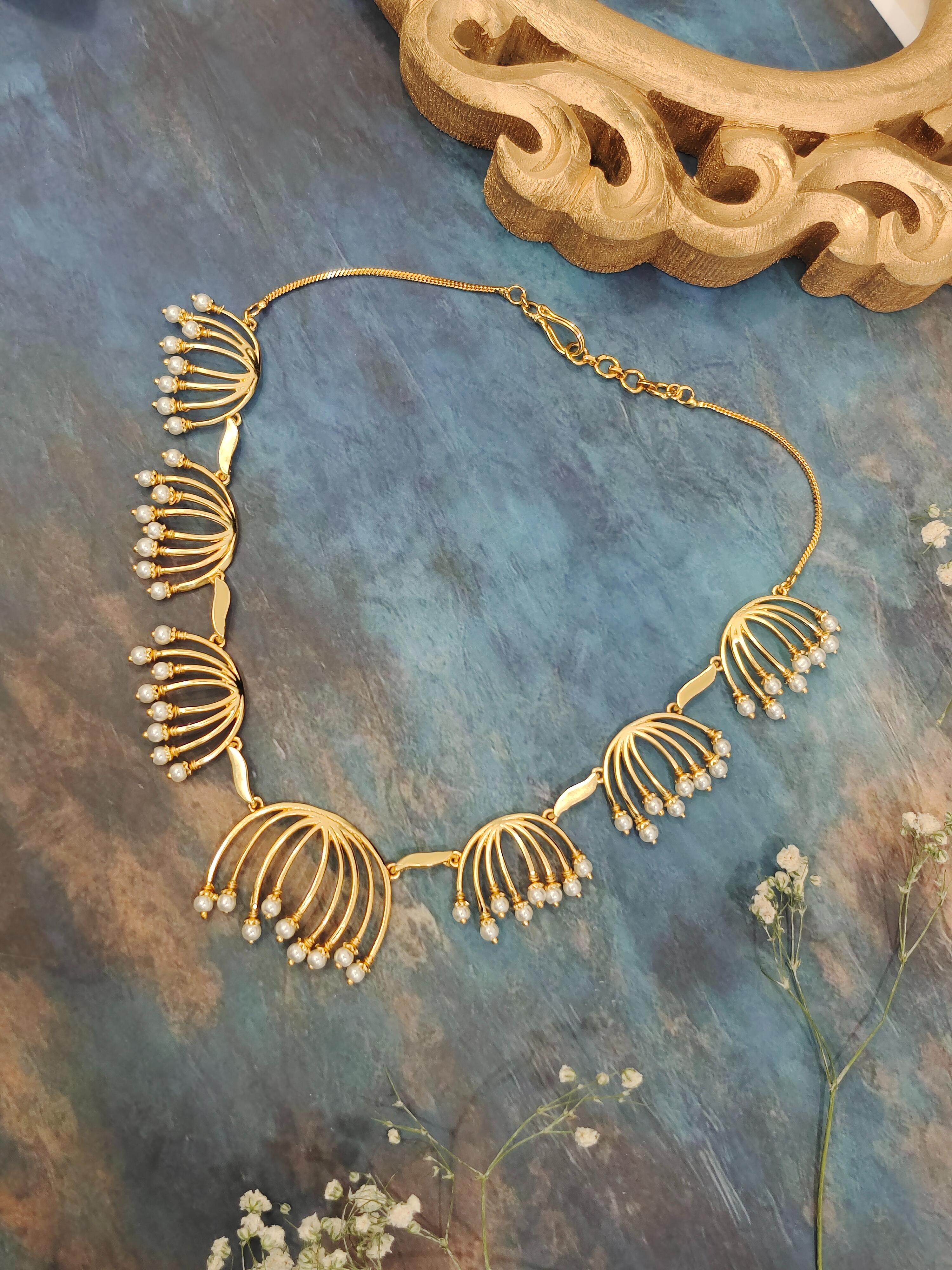 Lotus Pearl Necklace