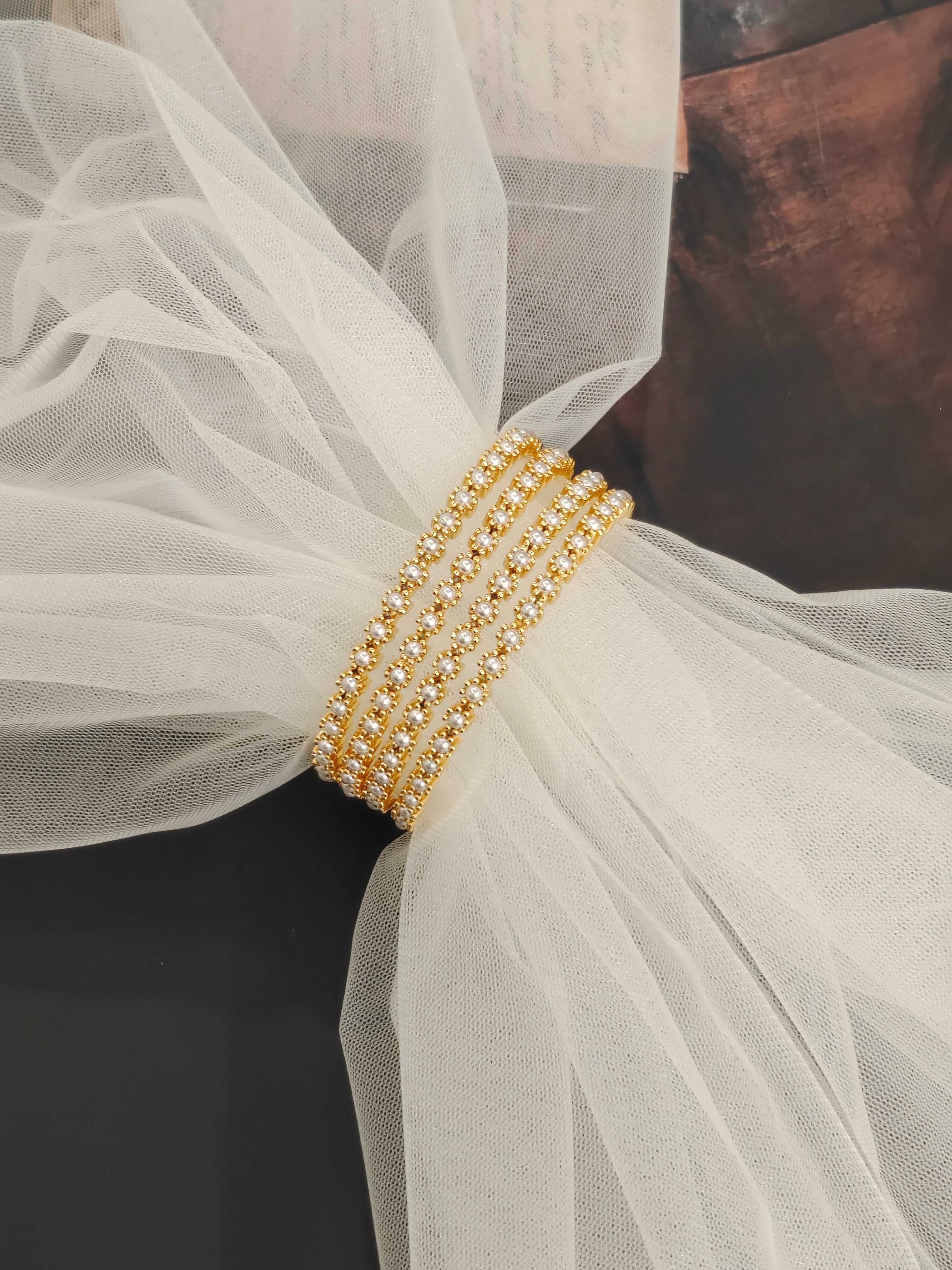 Reeti Delicate Pearl Bangles