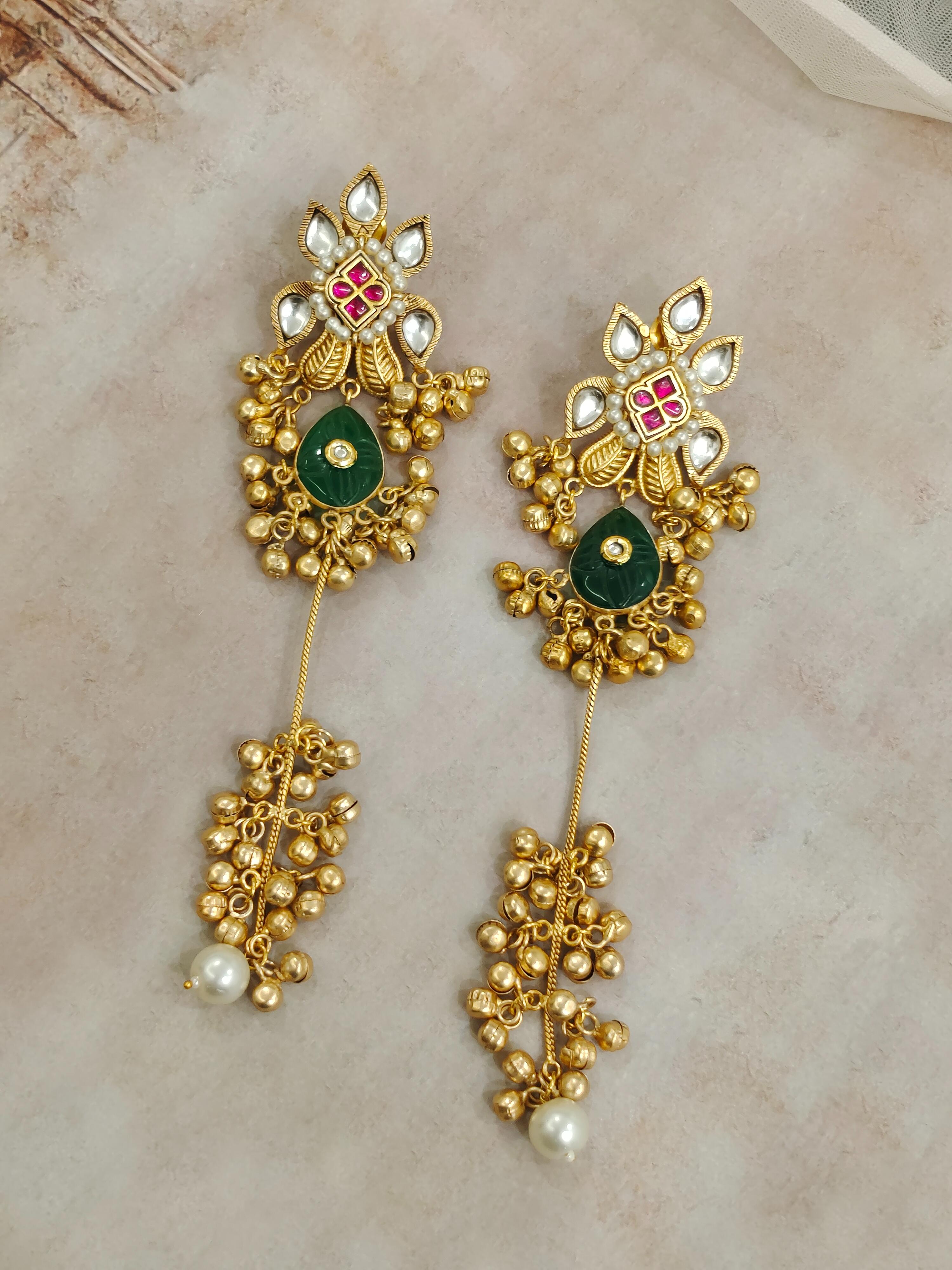 Zoya Kashmiri Long Earrings