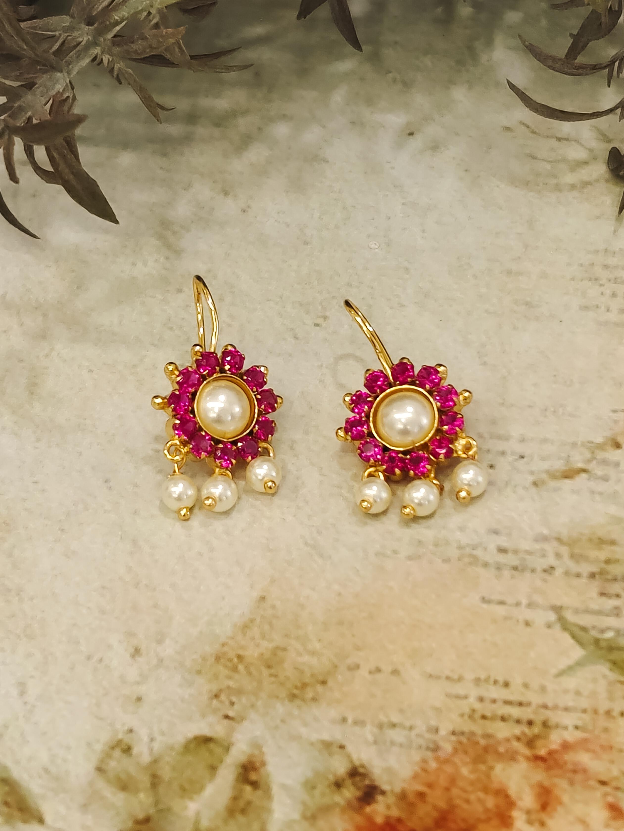 Pink Stone Pearl Bugadi