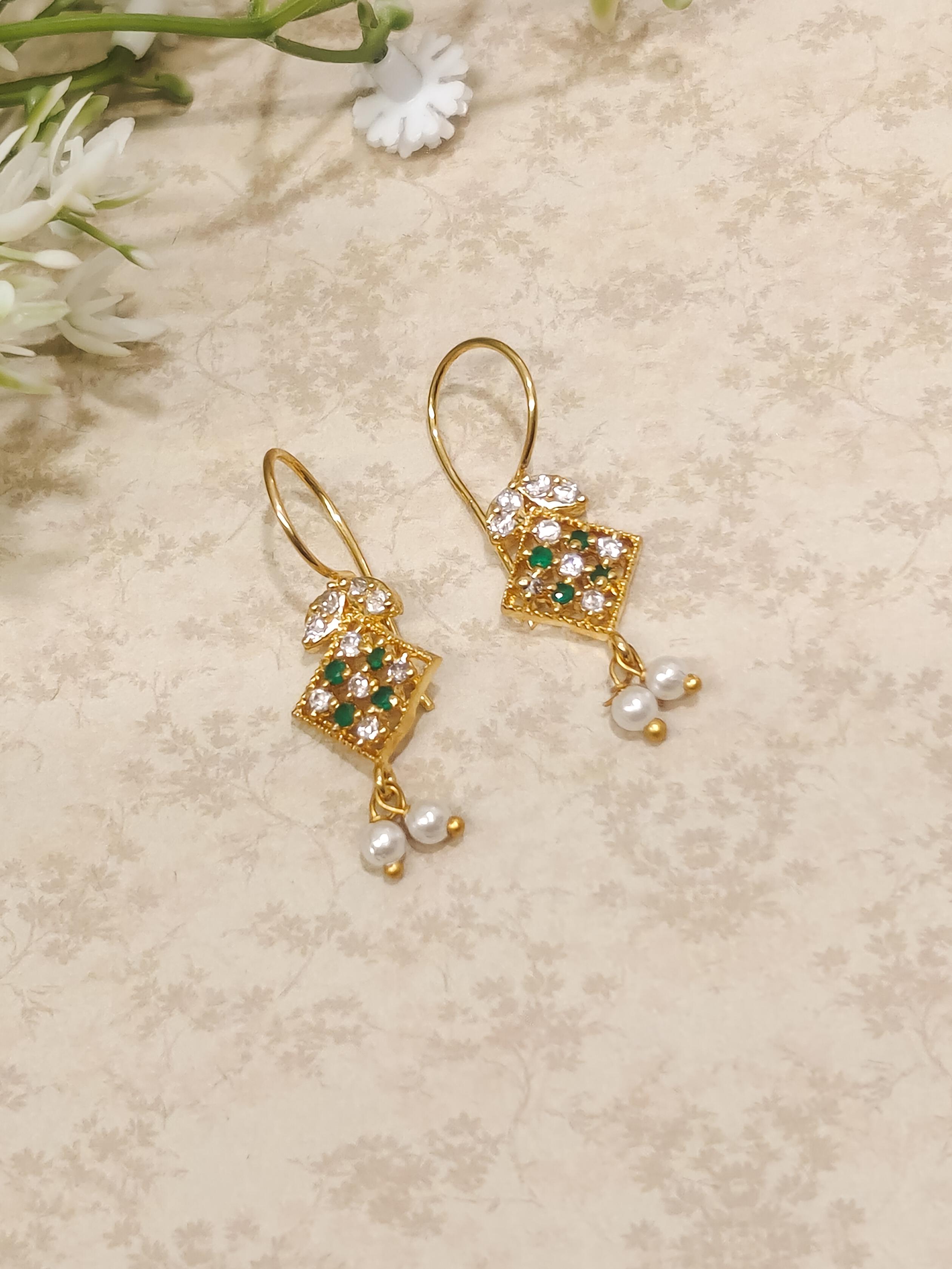 Square Green CZ Bugadi