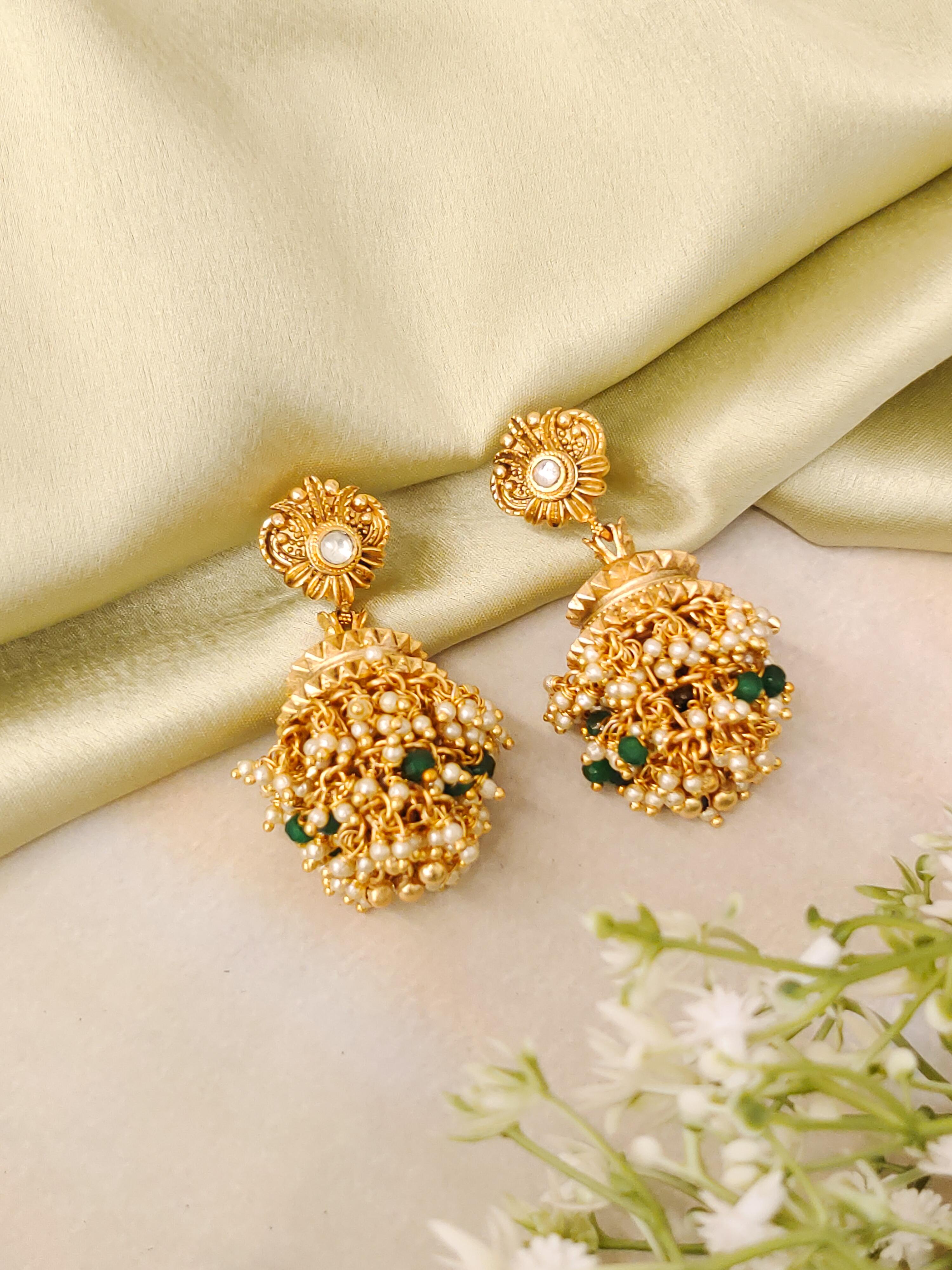 Designer Matte Gold Jhumka