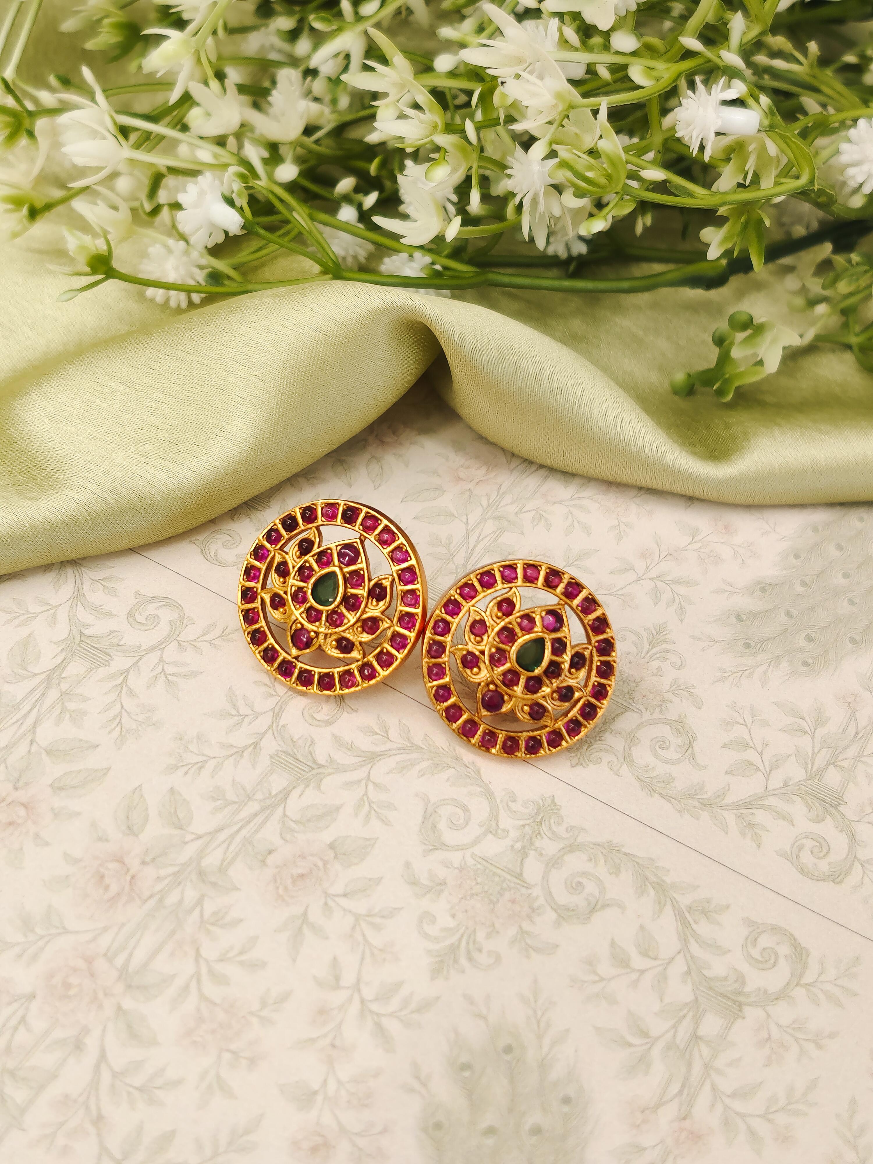 Lotus Temple Stud Earrings