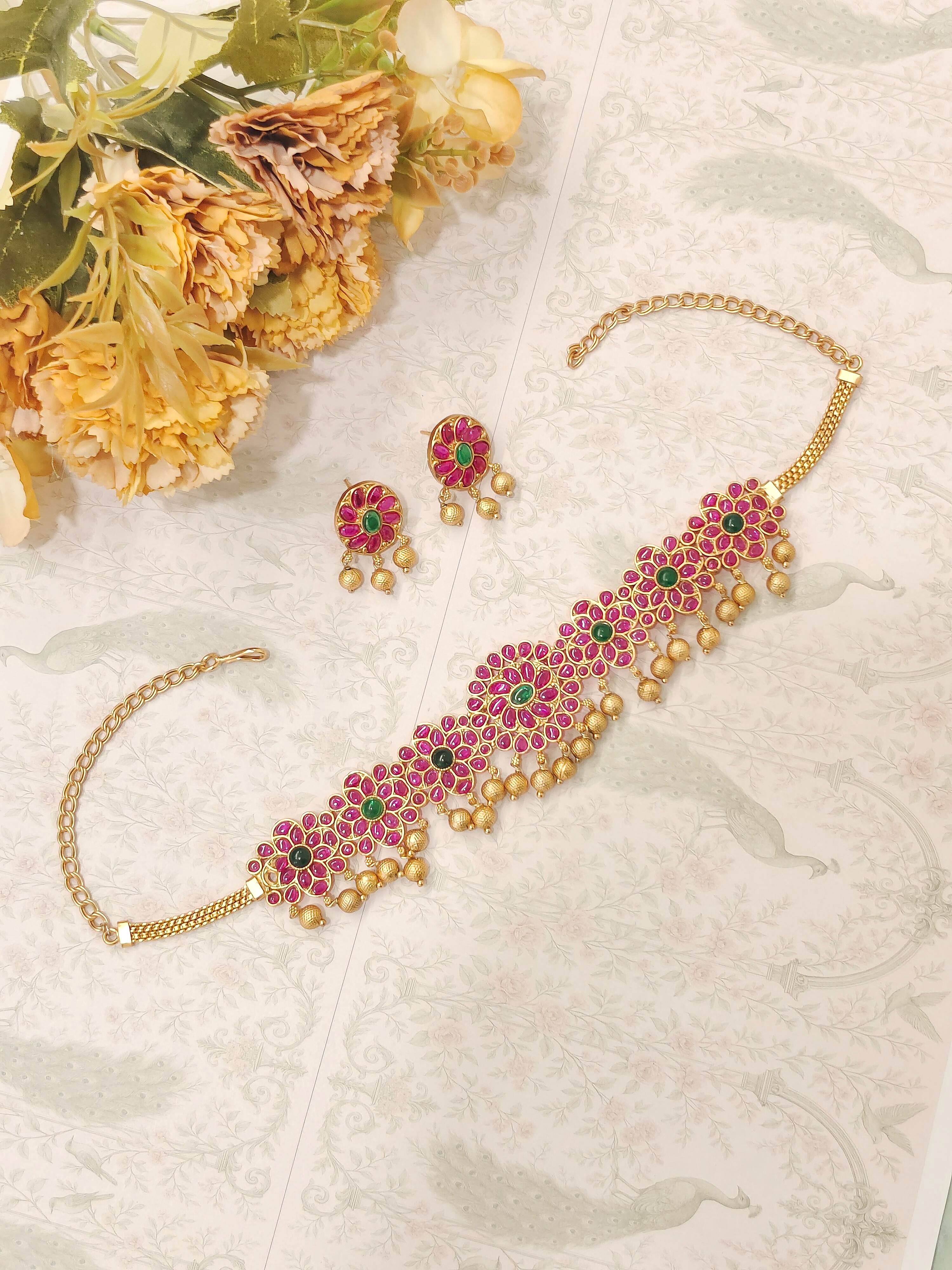 Bhavini Temple Choker Necklace