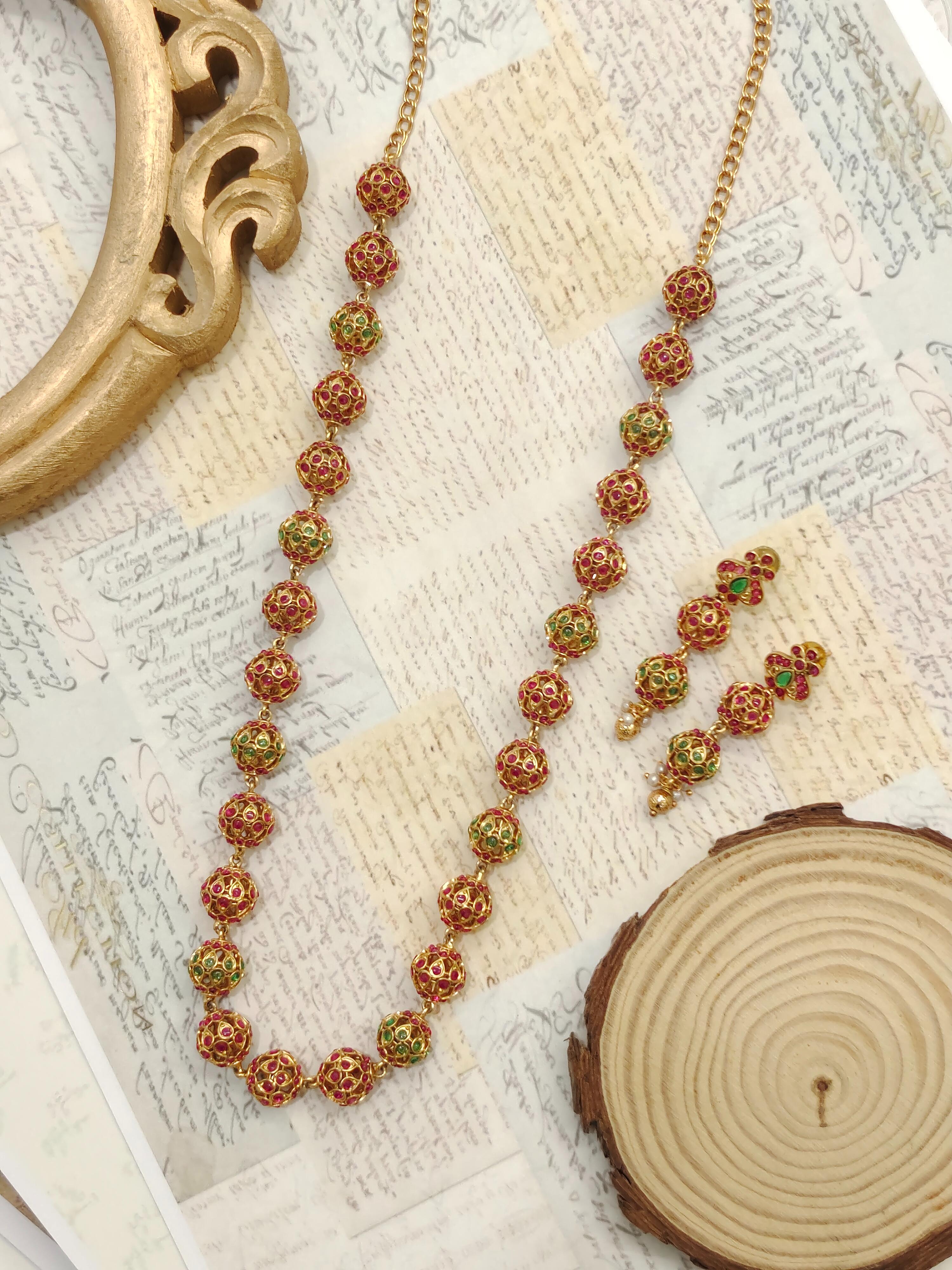 Sarasi Temple Necklace, Long