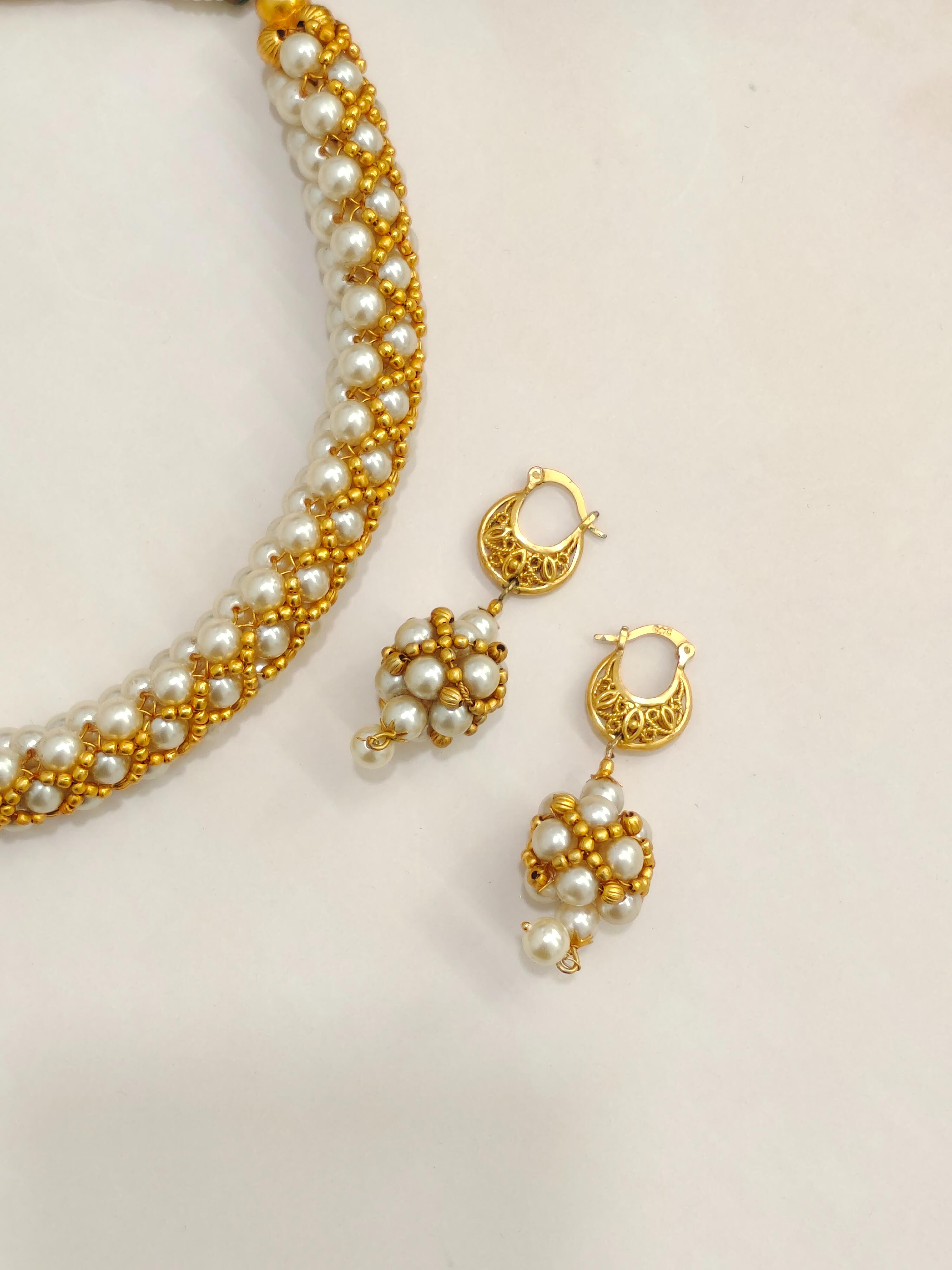 Vasudha Cluster Pearl Necklace