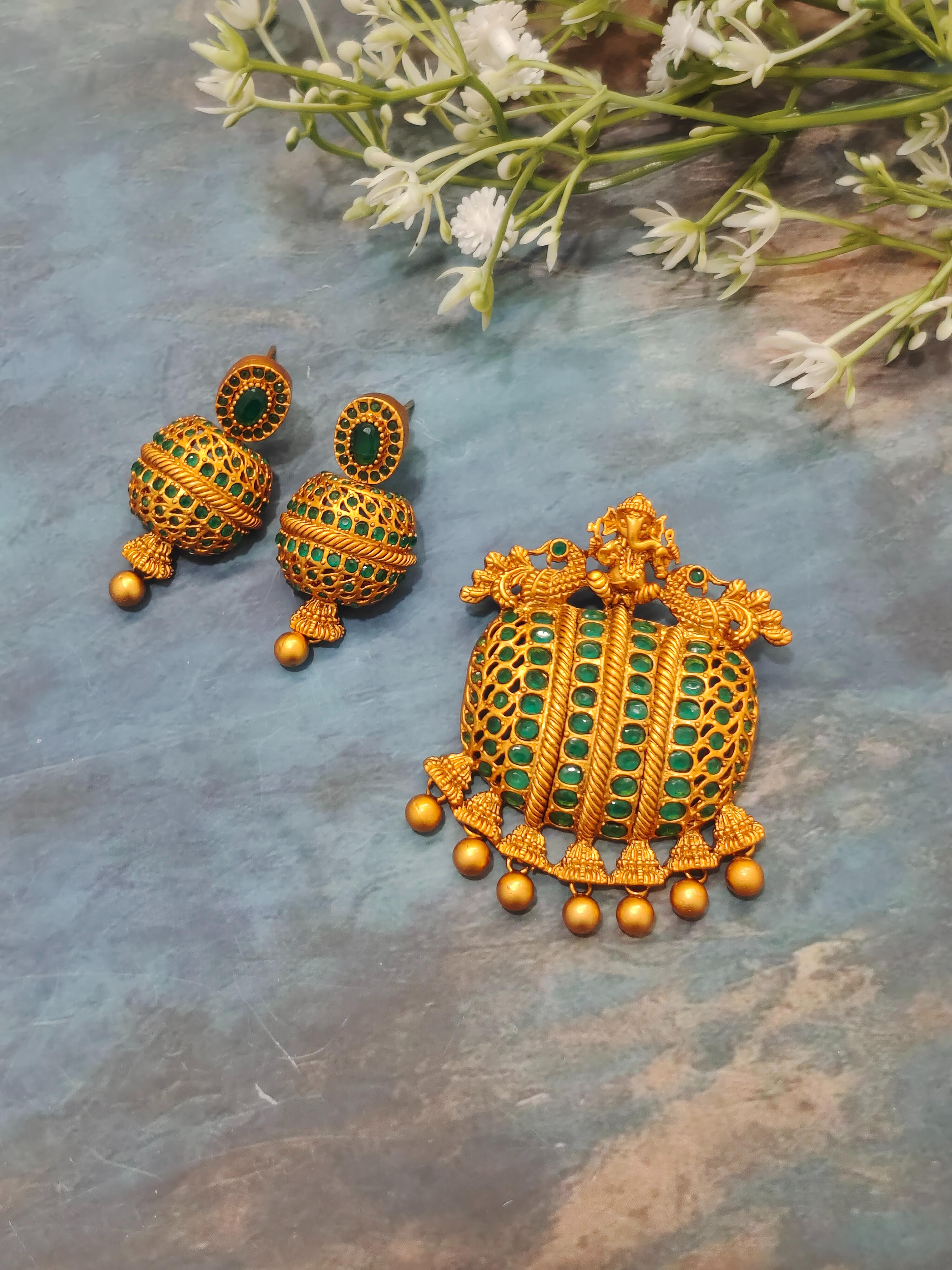 Bhumi Temple Pendant Set