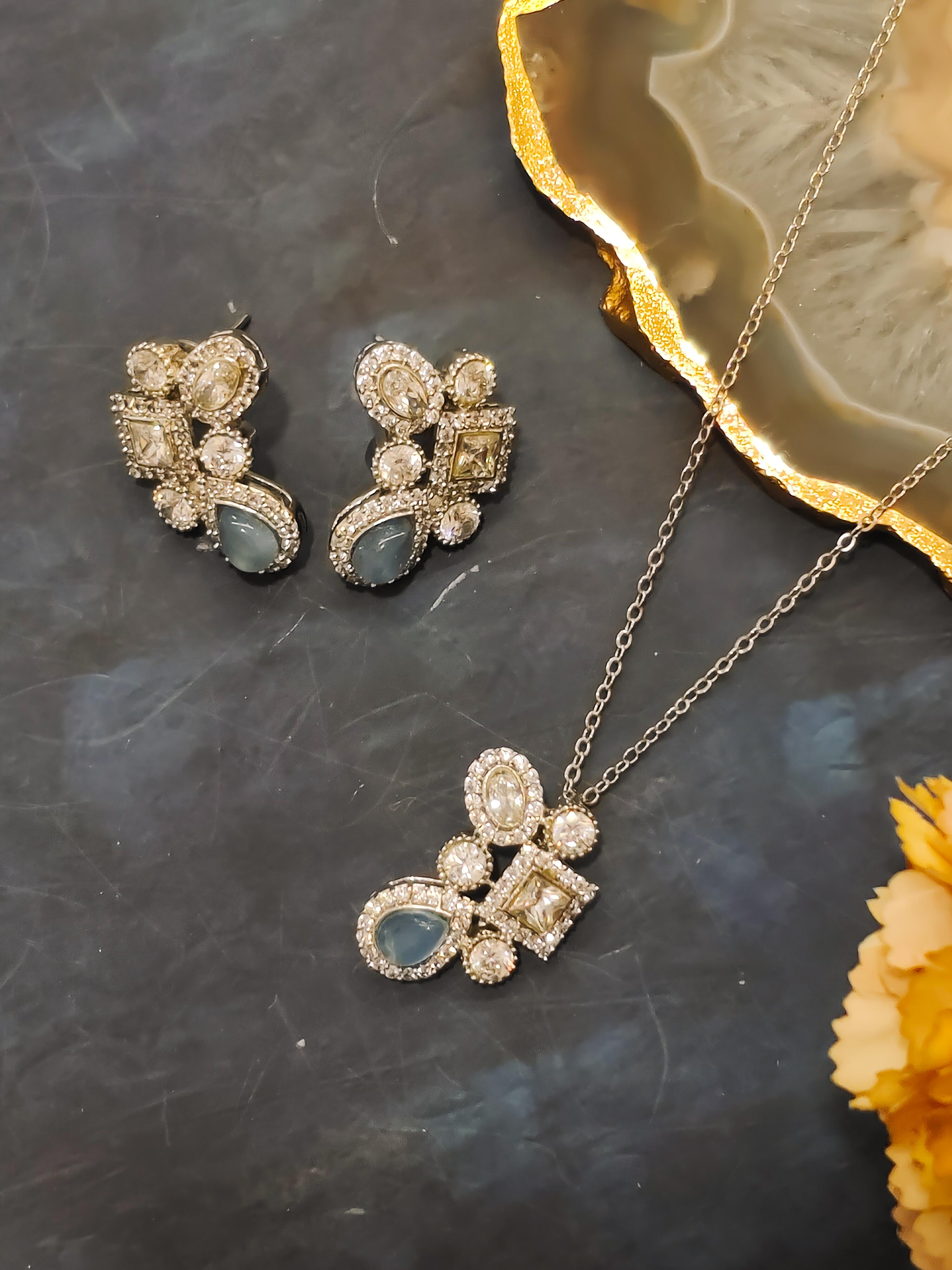 Nishka CZ Pendant Set