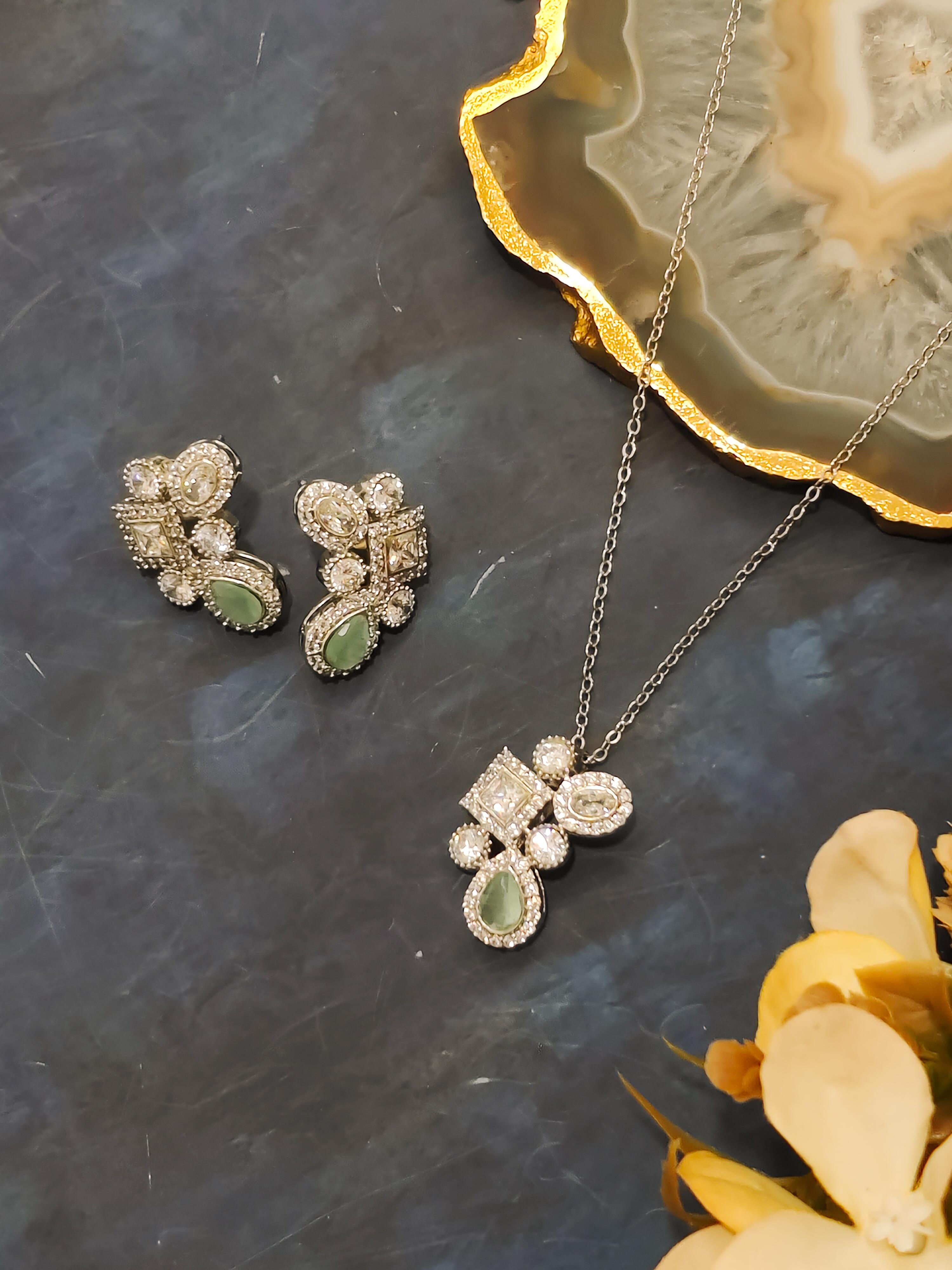 Nishka CZ Pendant Set