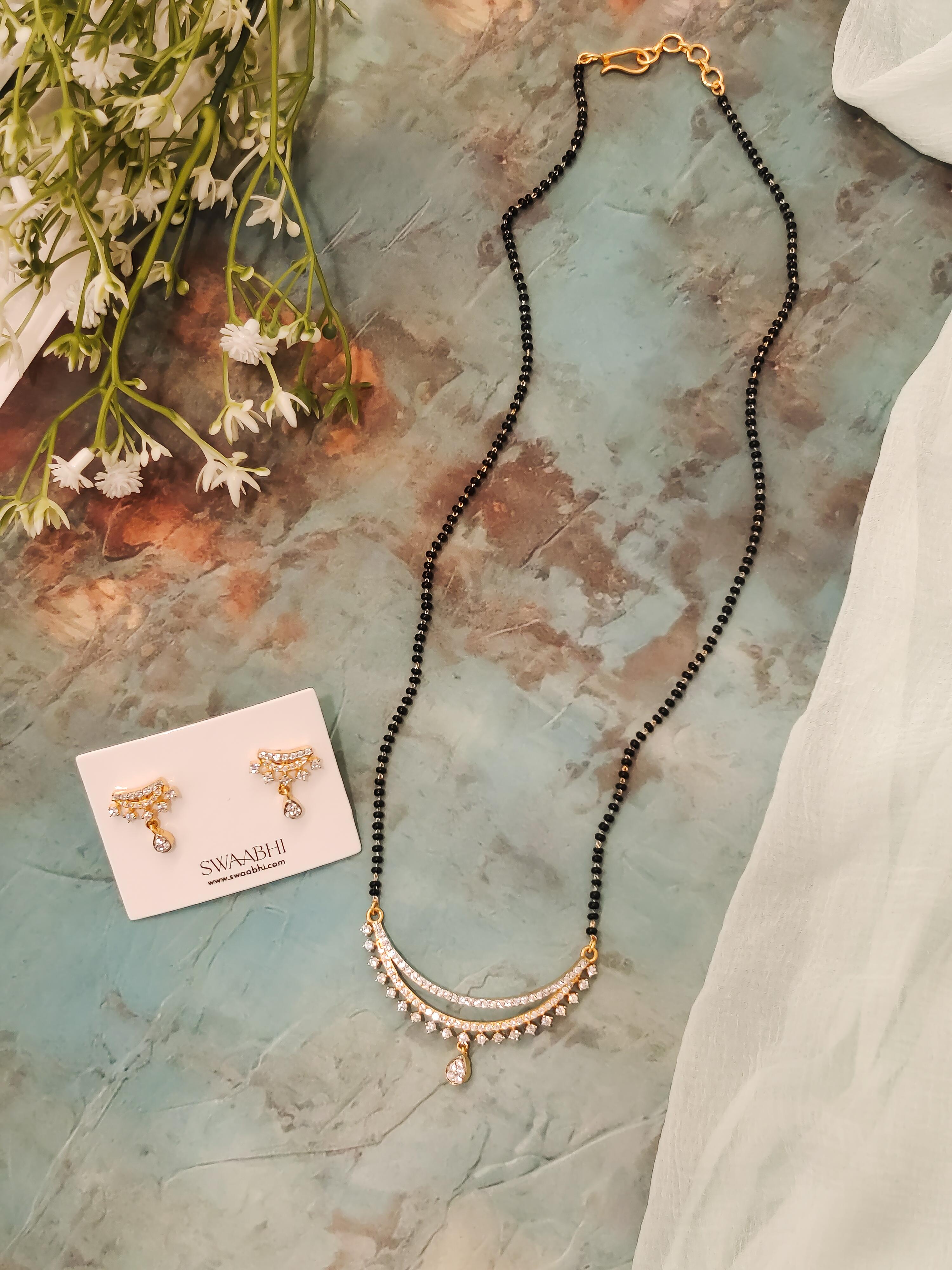 Dot Curvy CZ Mangalsutra