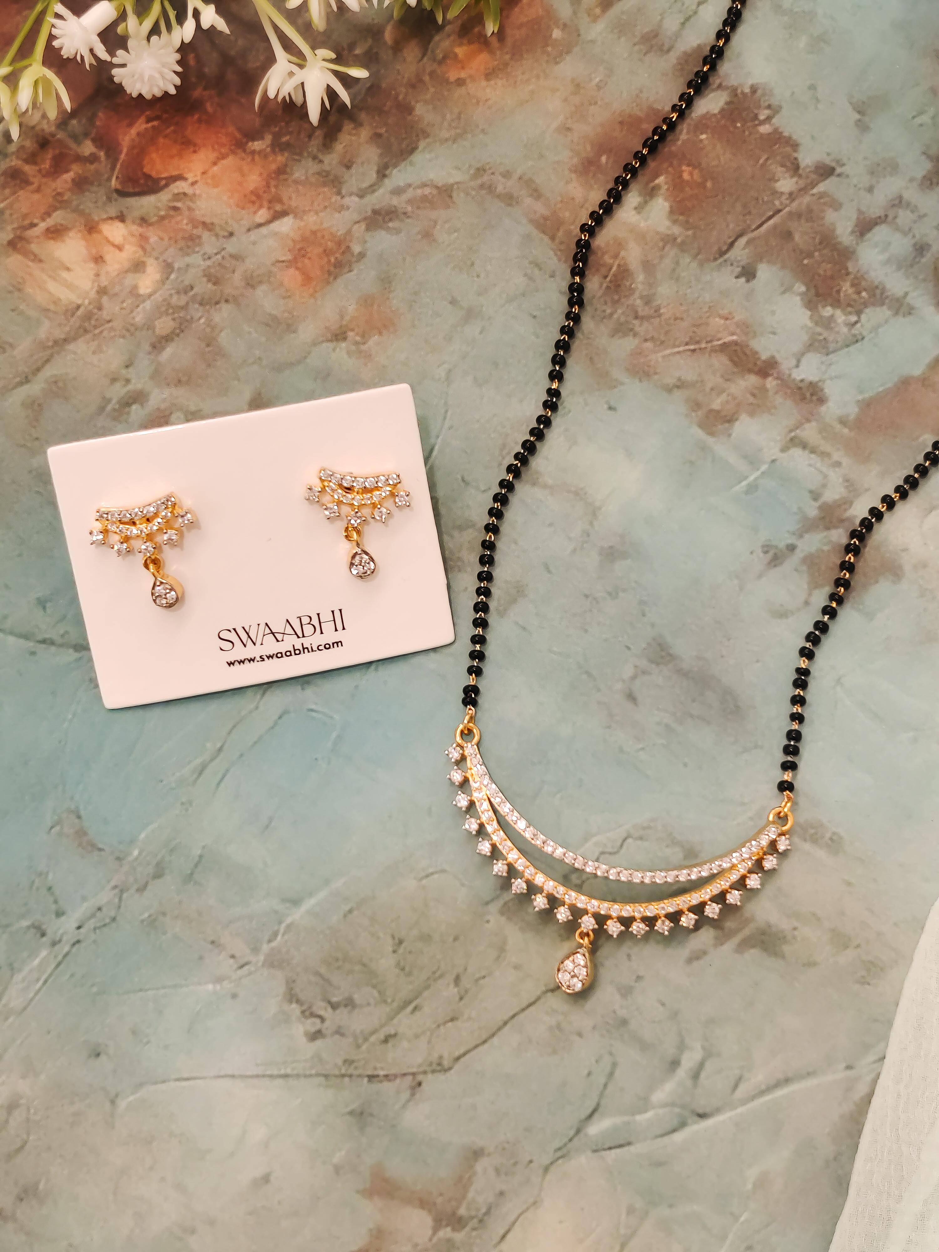 Dot Curvy CZ Mangalsutra