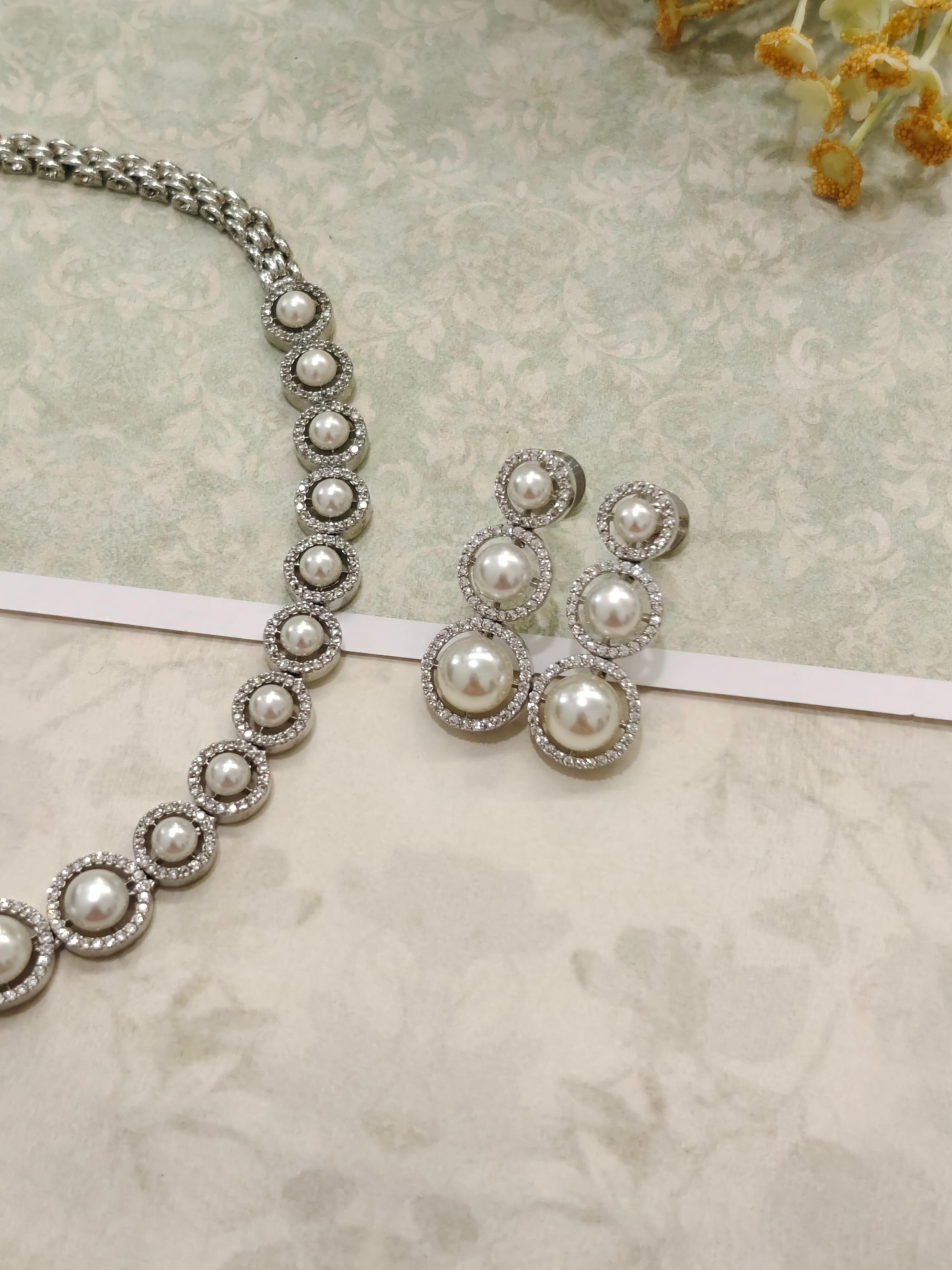 Navya CZ Necklace Set