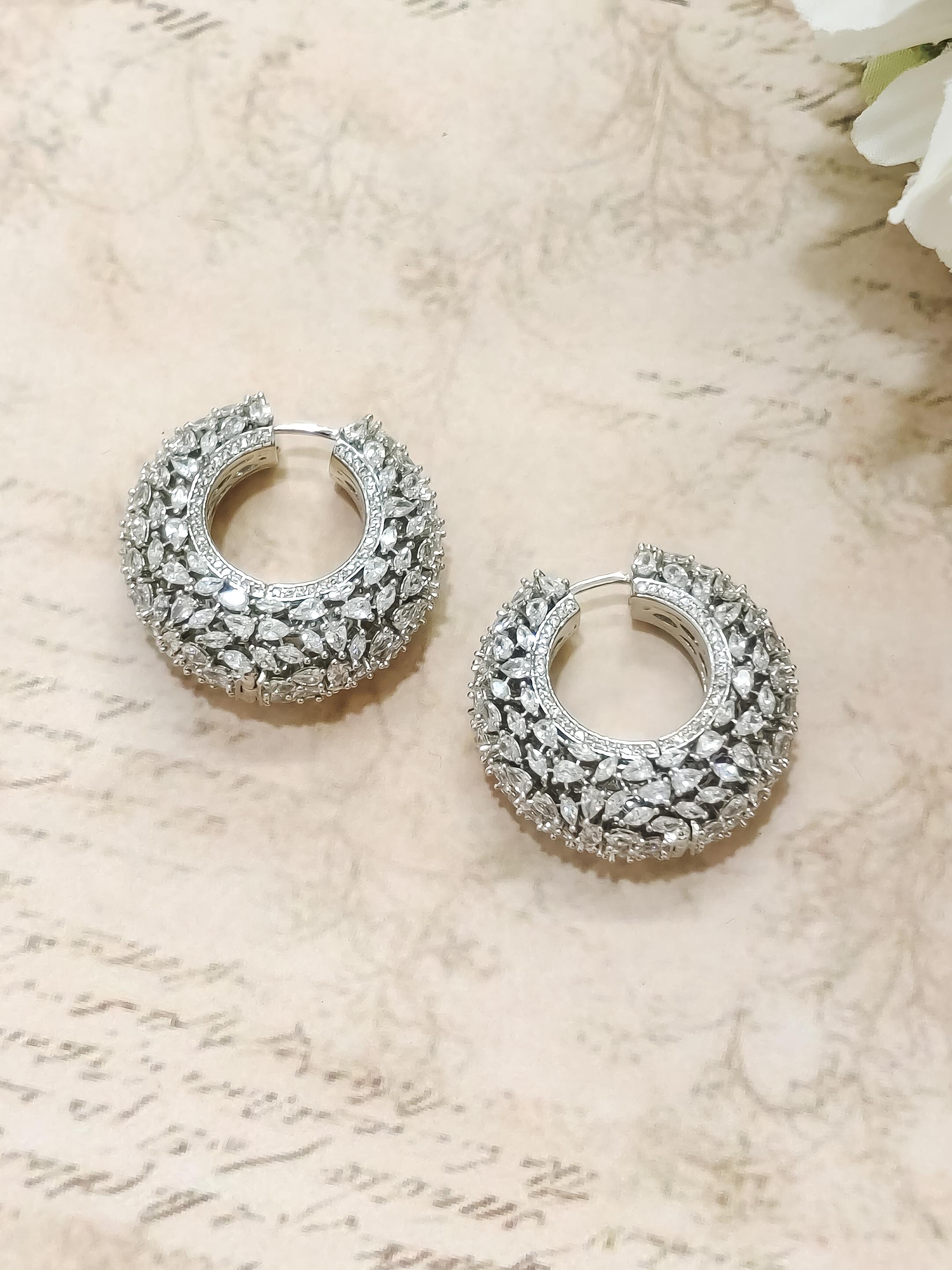 Elia CZ Hoop Earrings