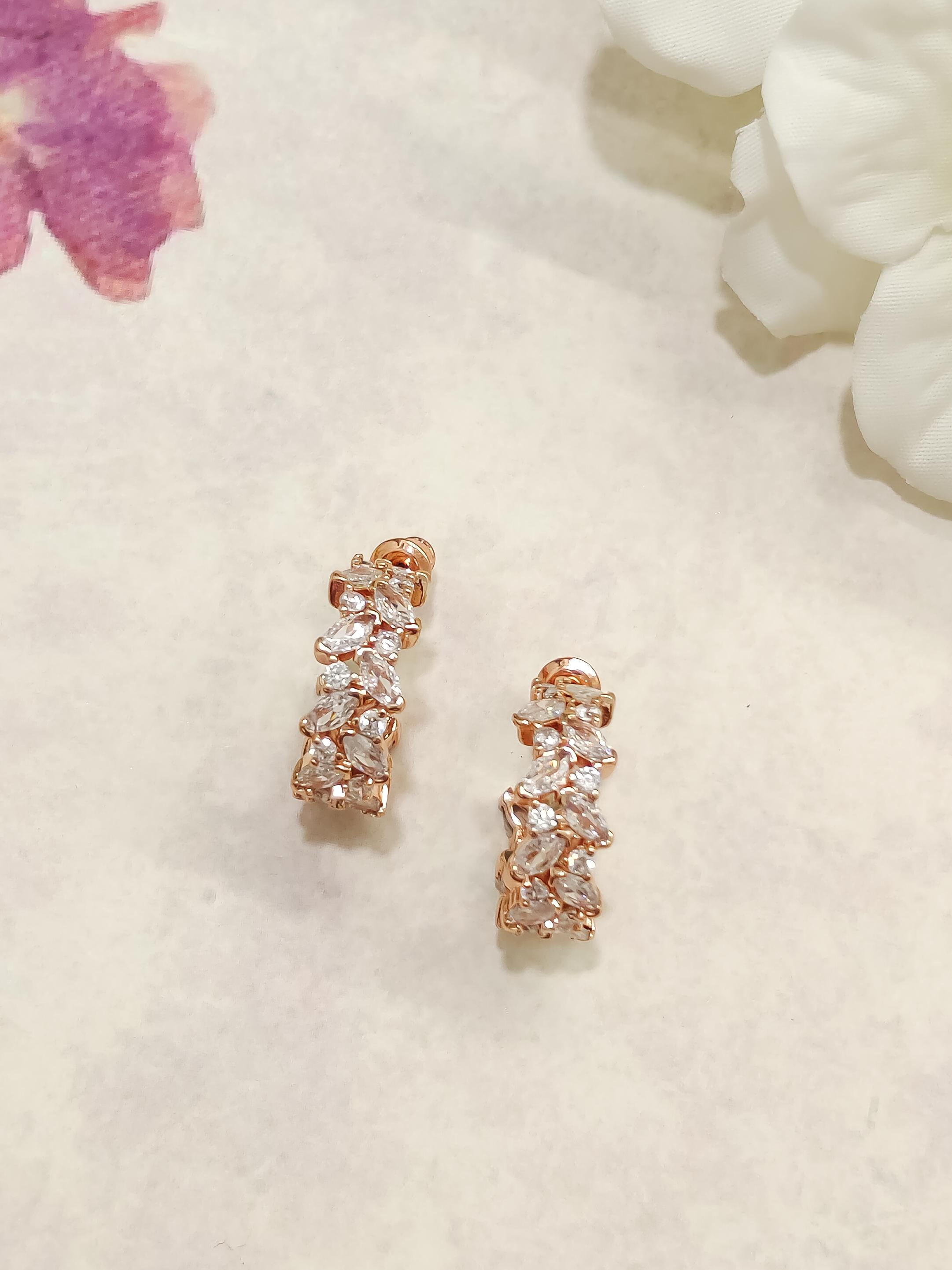 Mila CZ Hoop Earrings