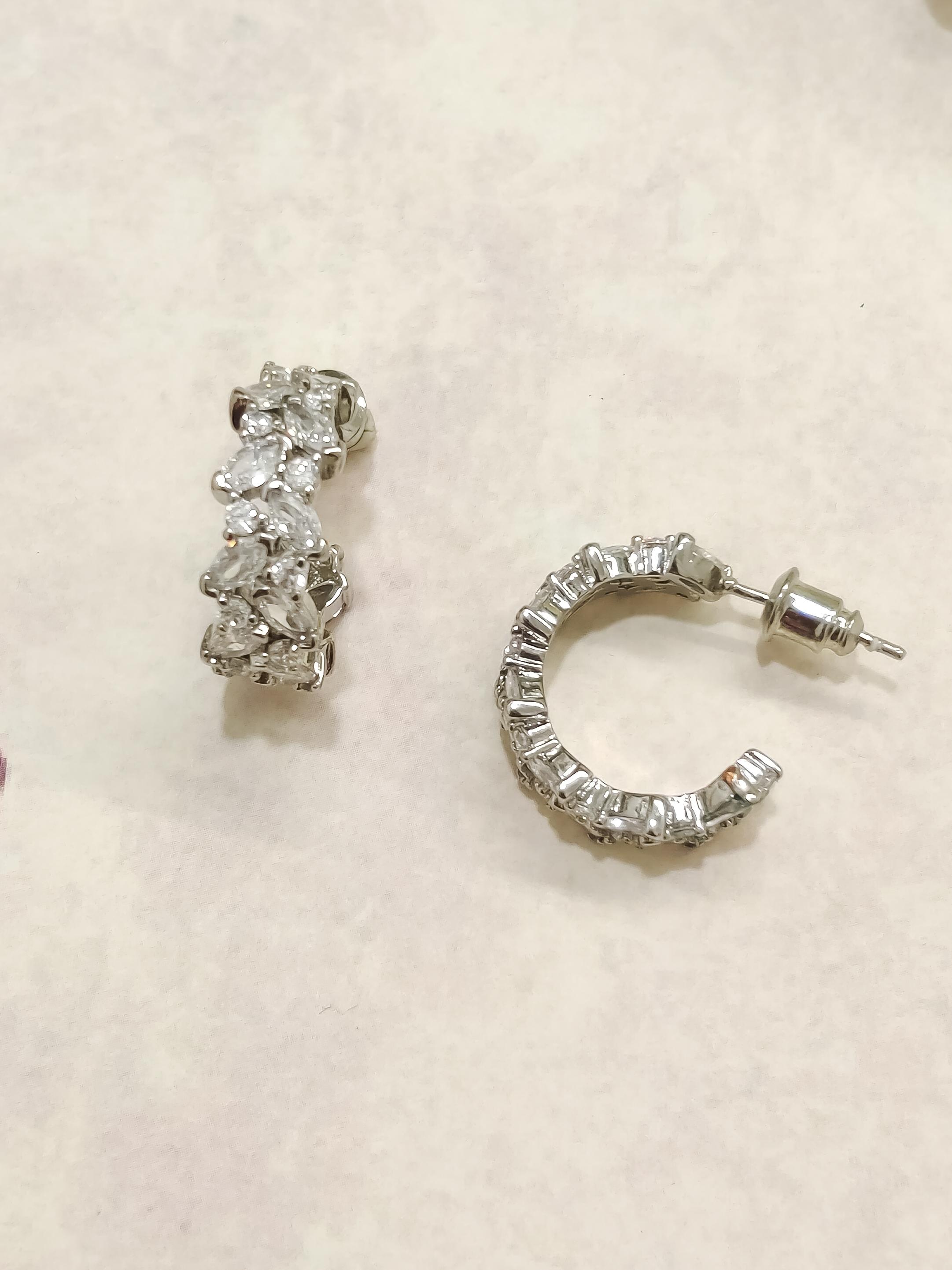 Mila CZ Hoop Earrings