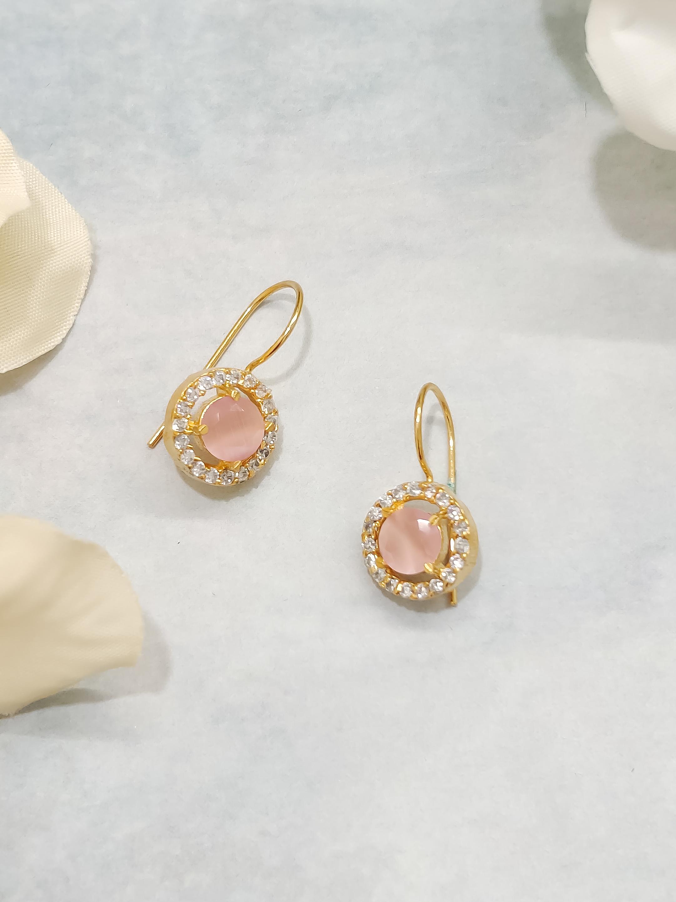 Dainty Stone Hook Earrings
