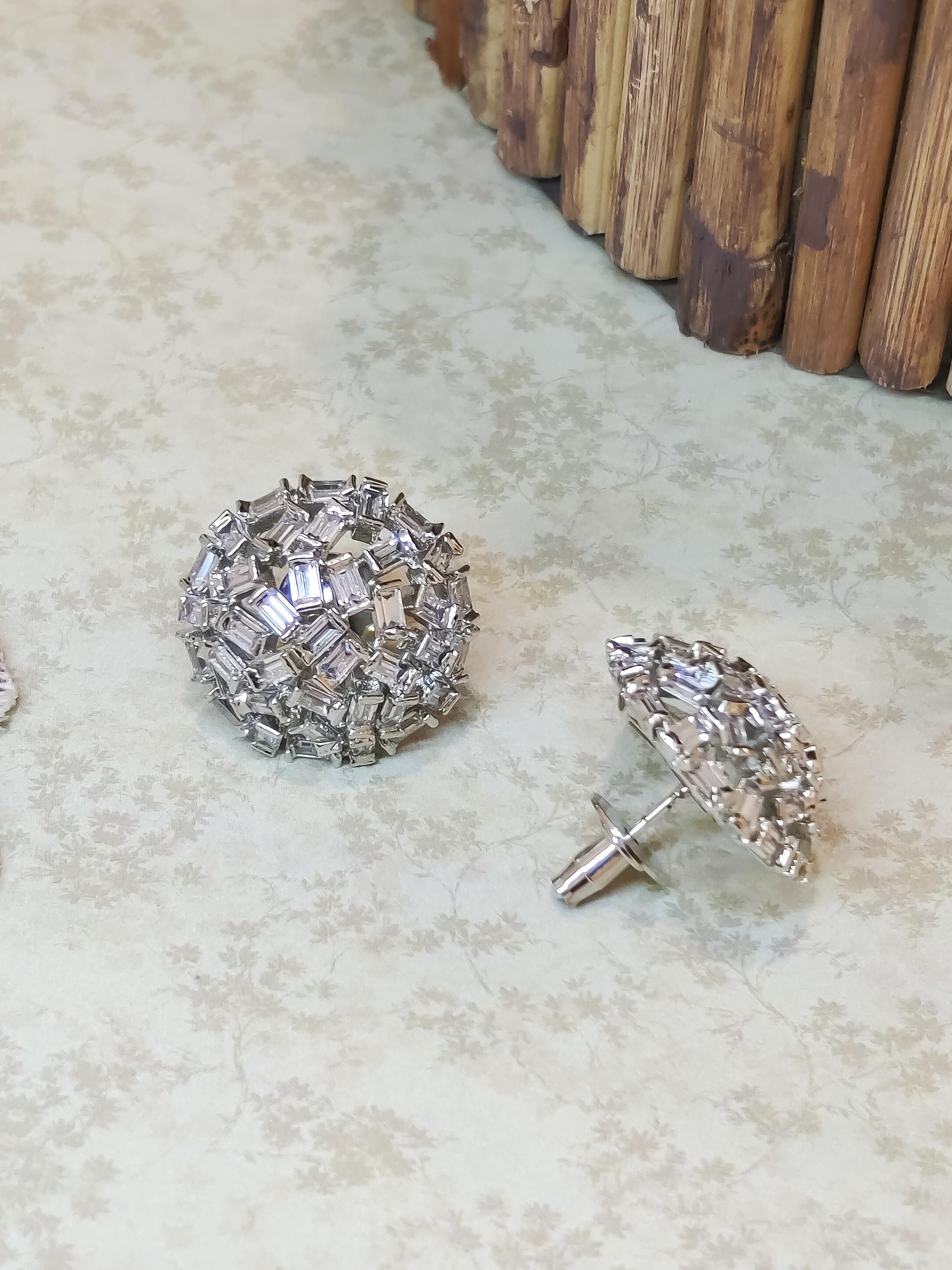 Minimal CZ Stone Earrings