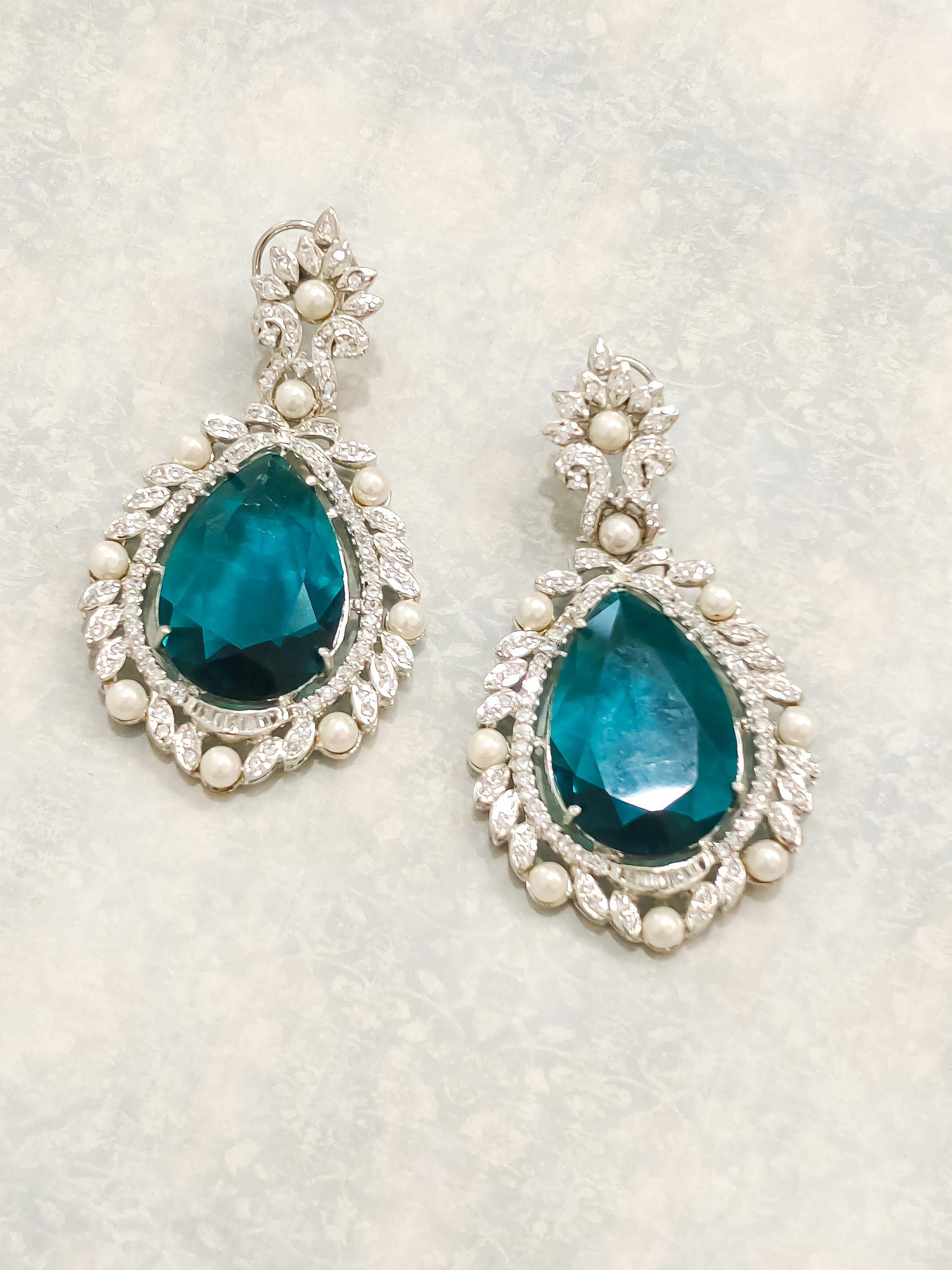 Sitara Statement CZ Earrings