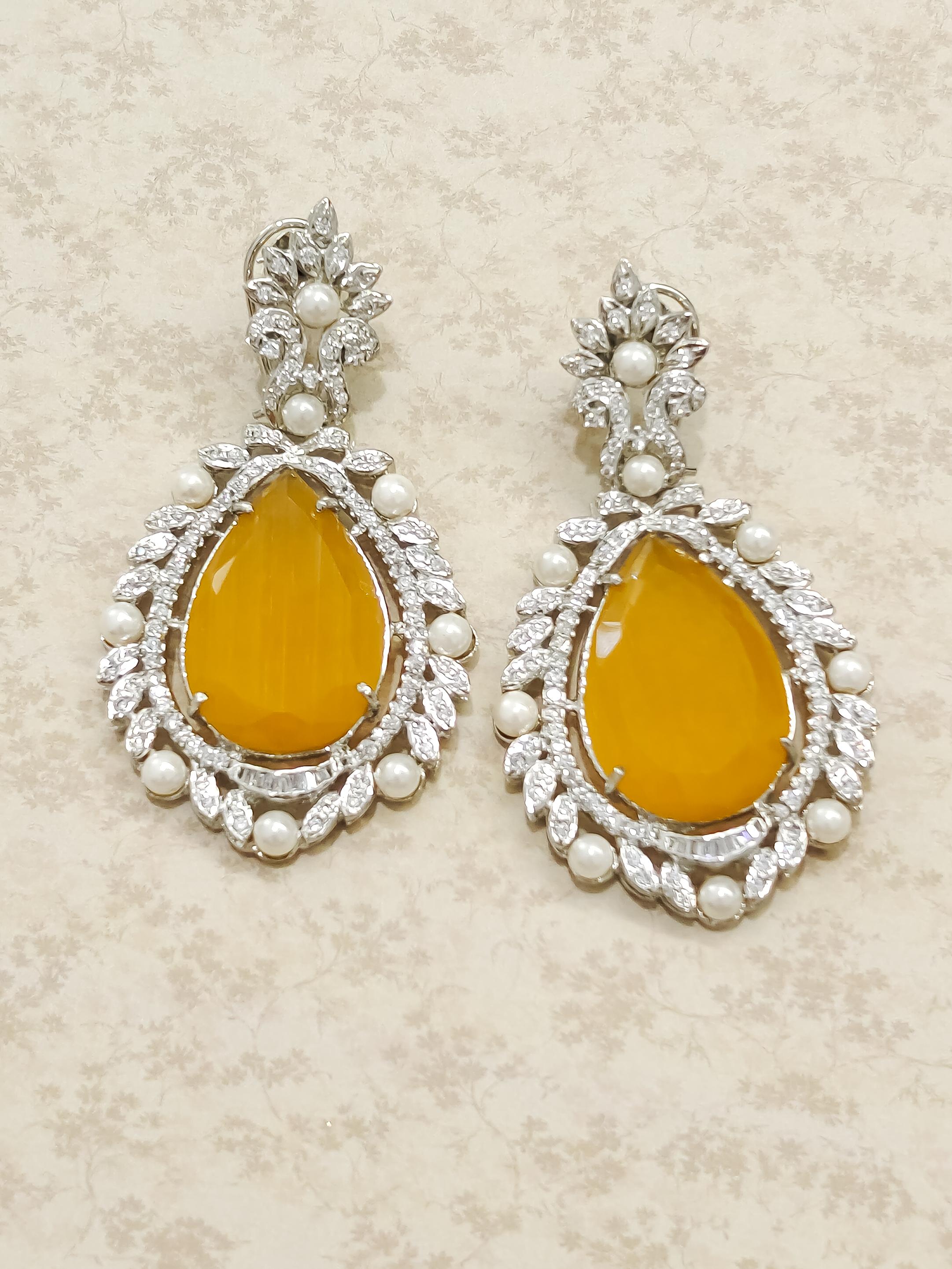 Sitara Statement CZ Earrings