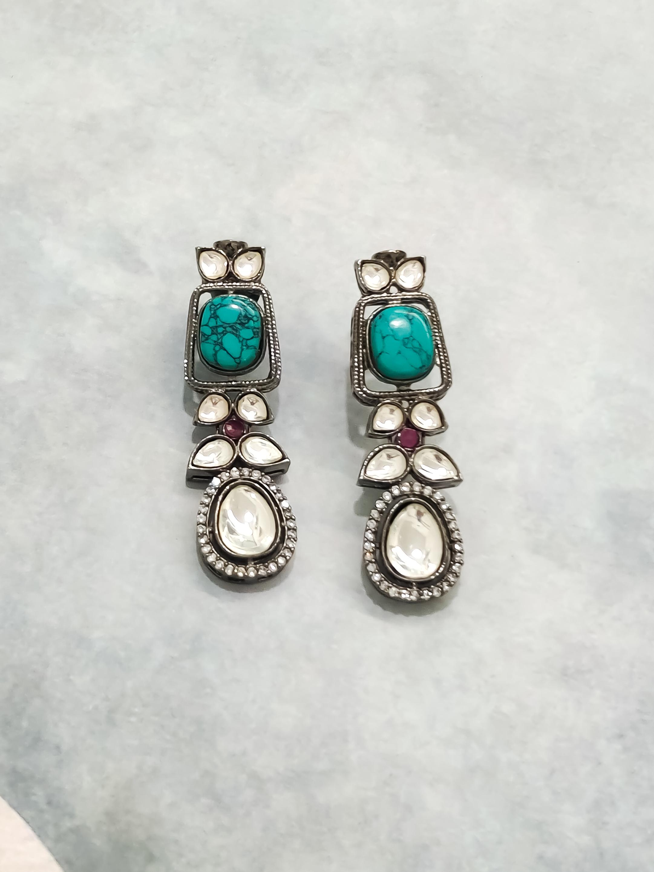 Dark Toned CZ Earrings