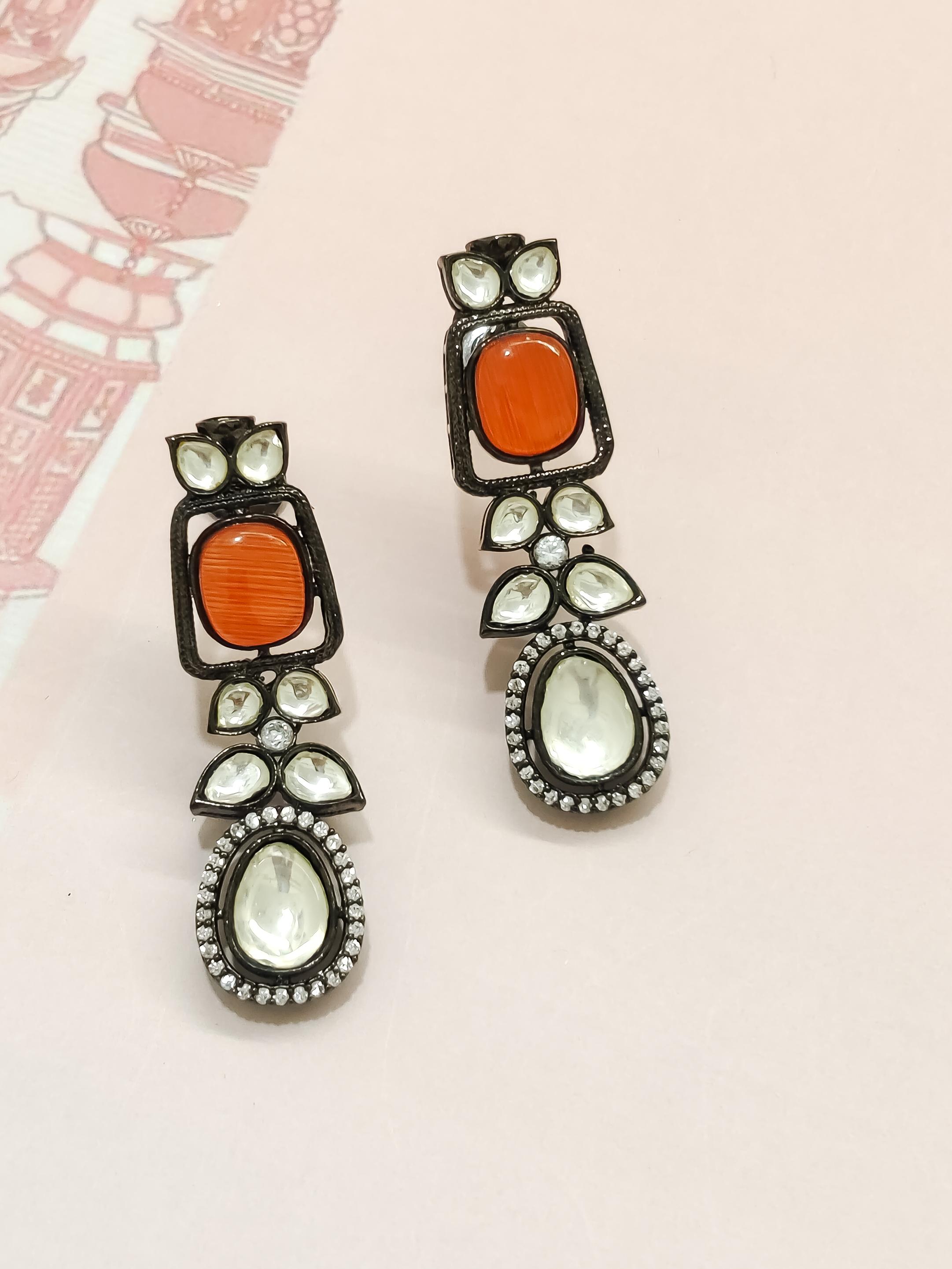 Dark Toned CZ Earrings