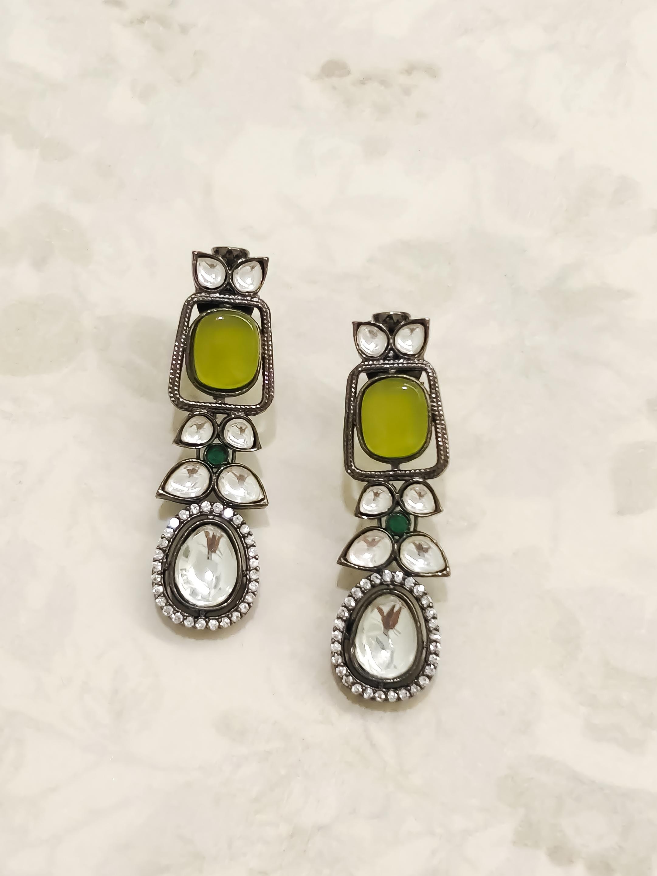 Dark Toned CZ Earrings