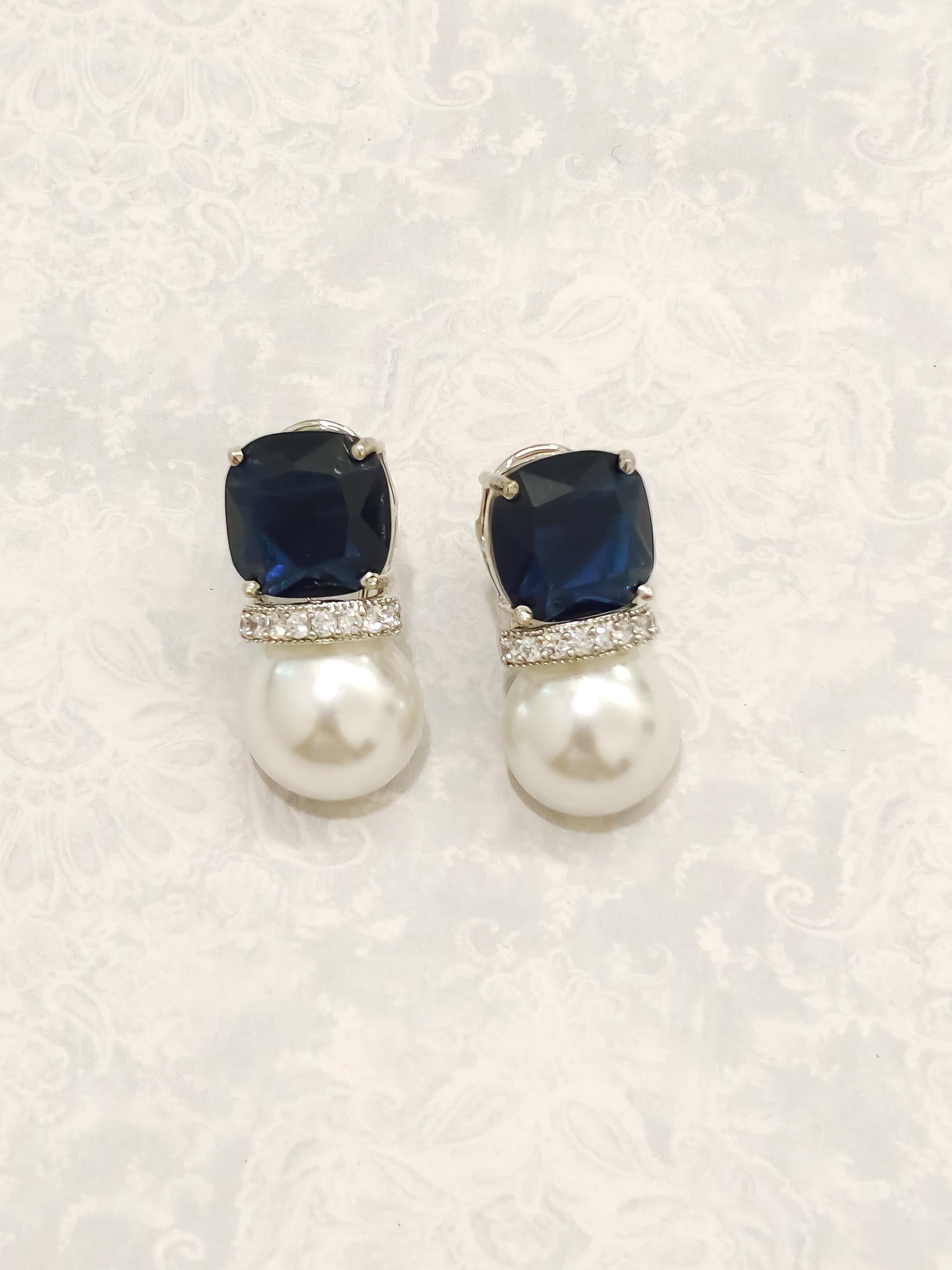 Colourful Pearl CZ Earrings