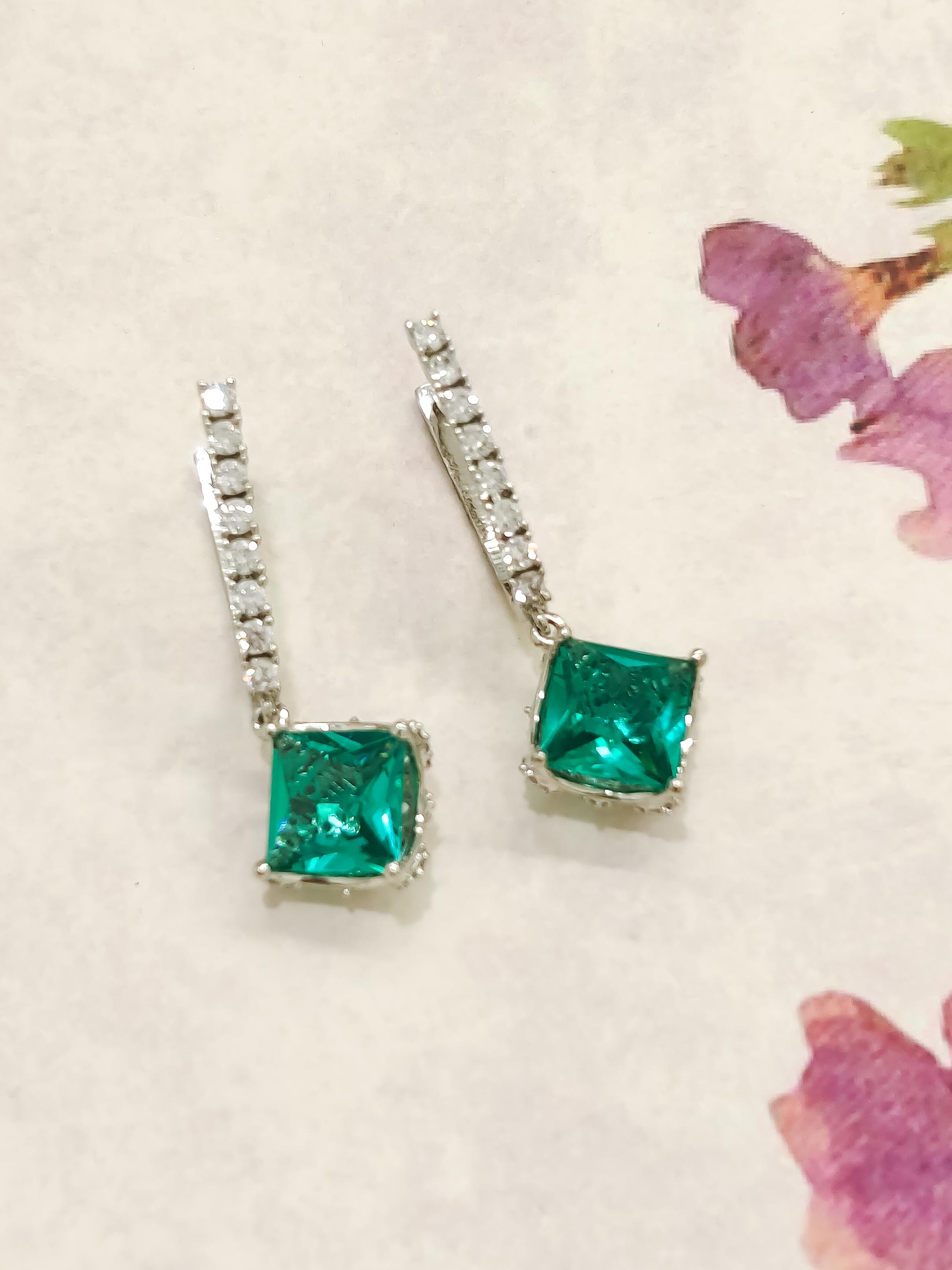 Colorful CZ Stone Earrings