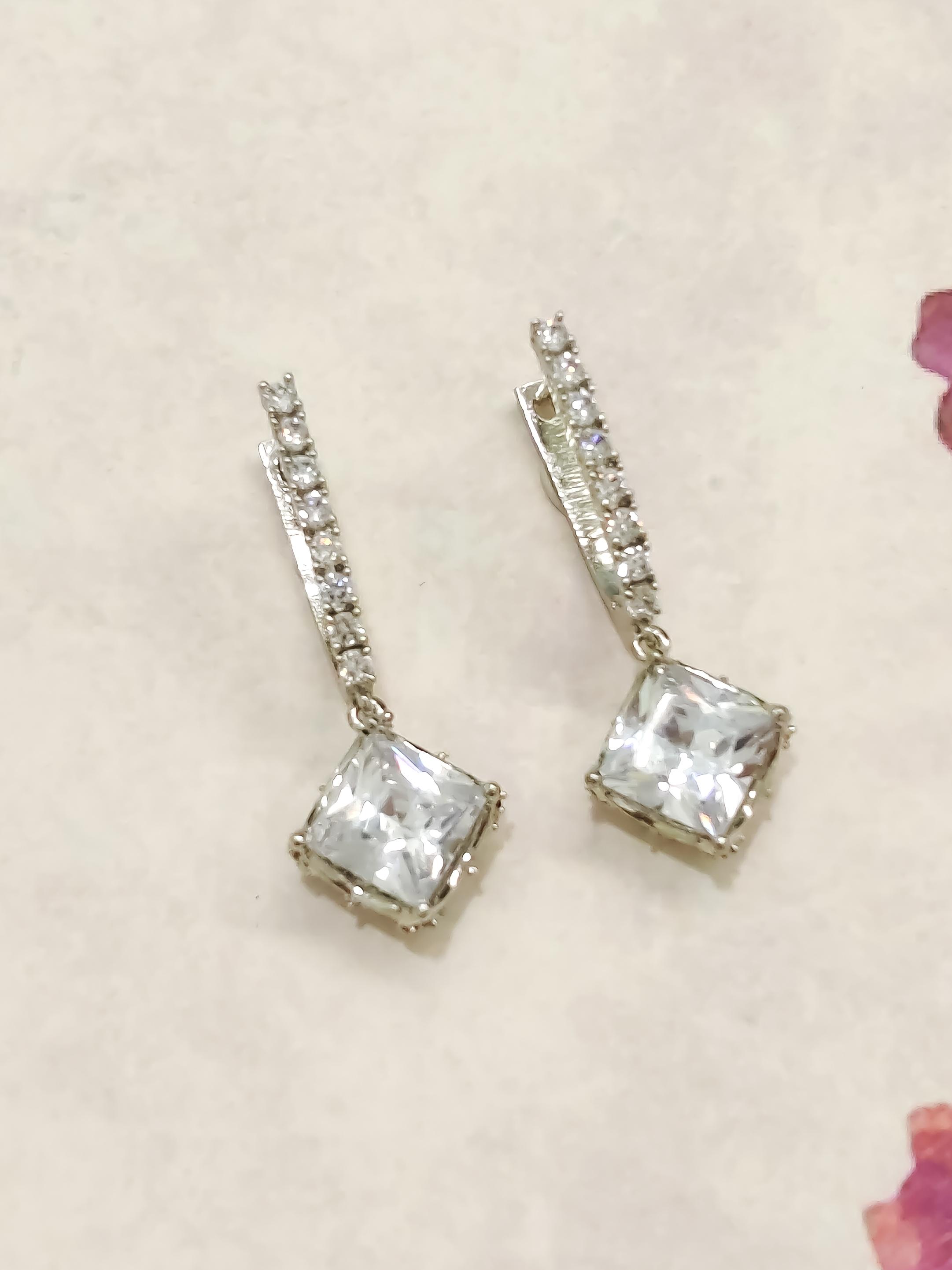 Colorful CZ Stone Earrings