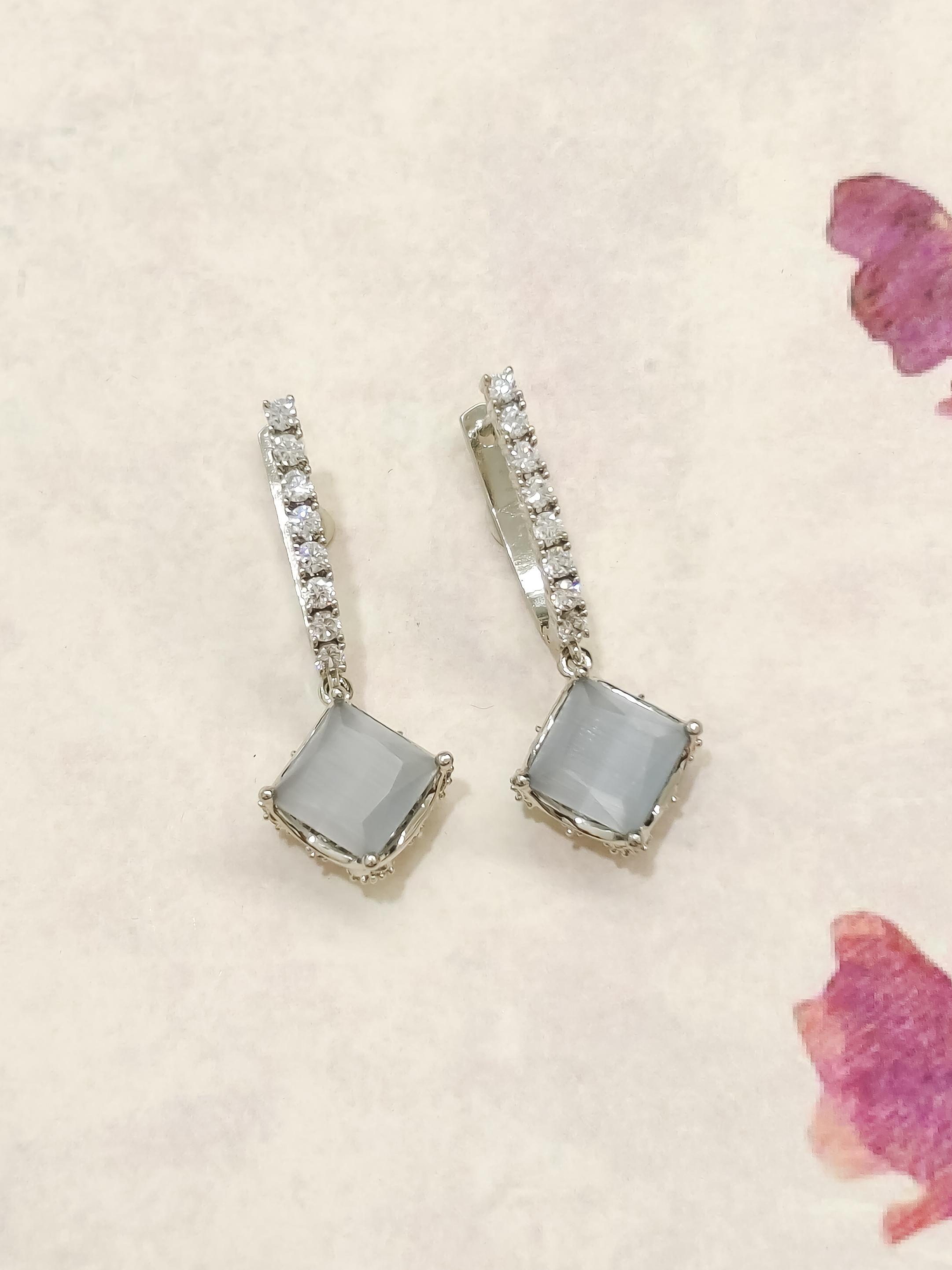 Colorful CZ Stone Earrings