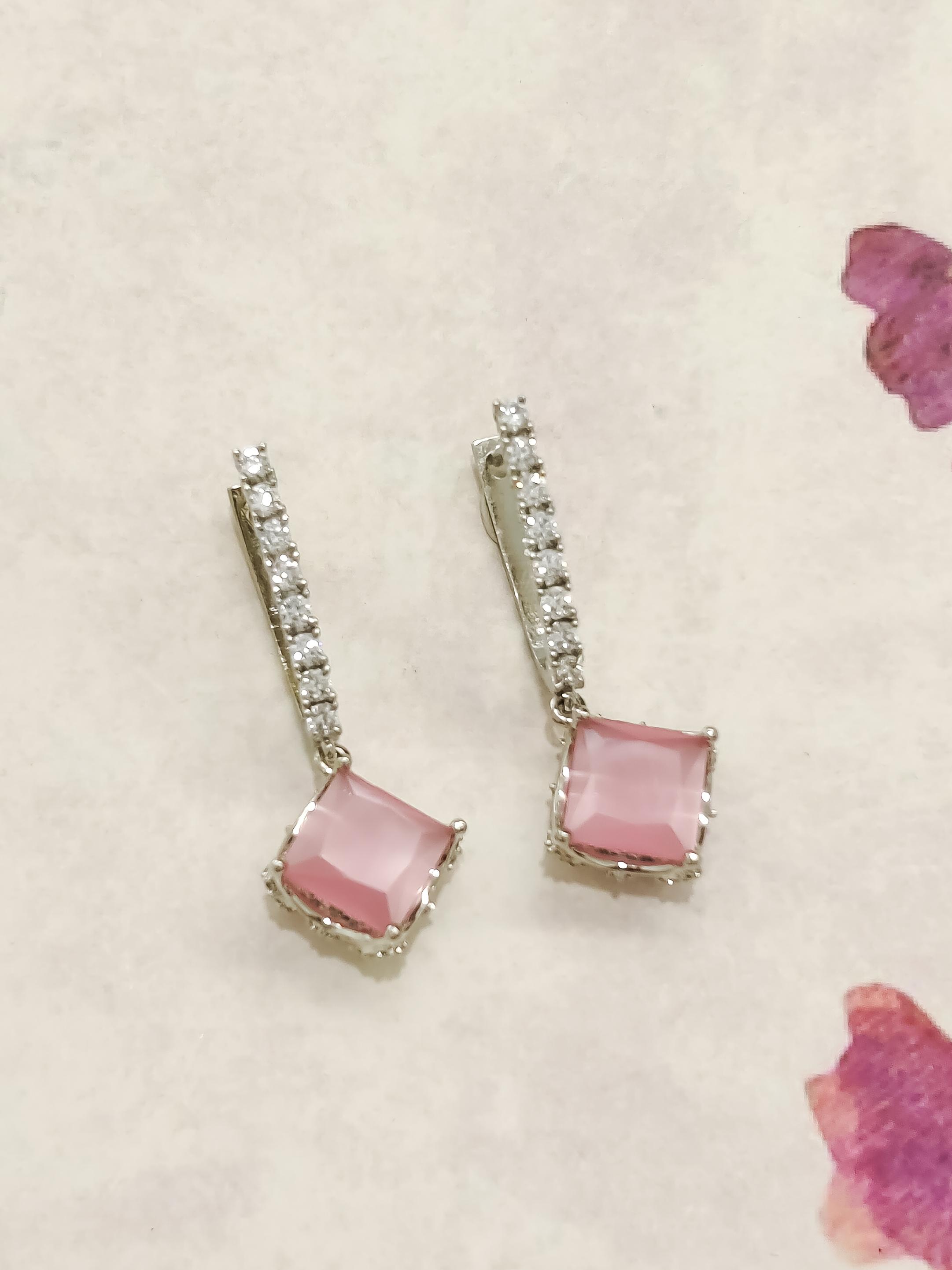 Colorful CZ Stone Earrings