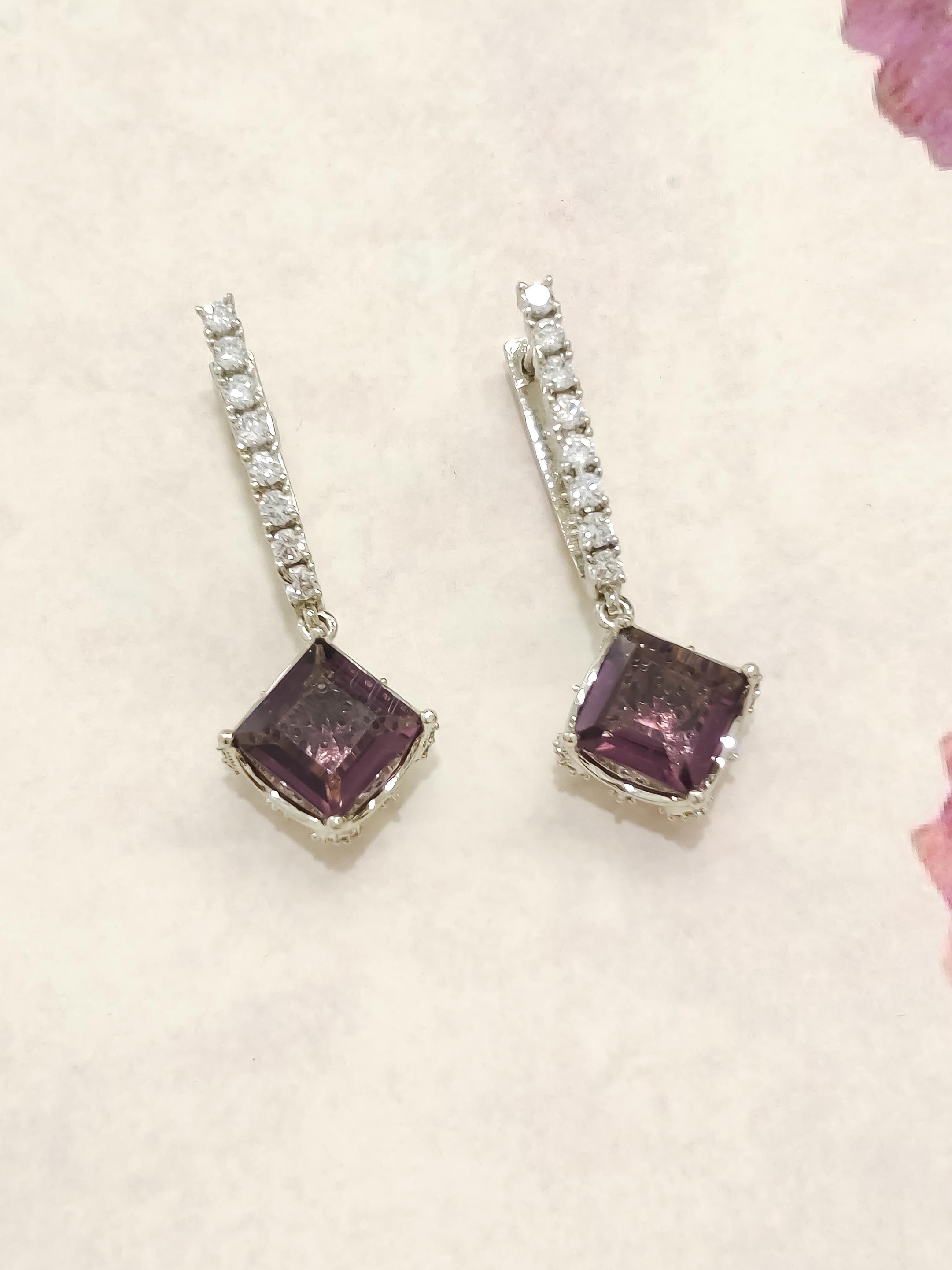 Colorful CZ Stone Earrings