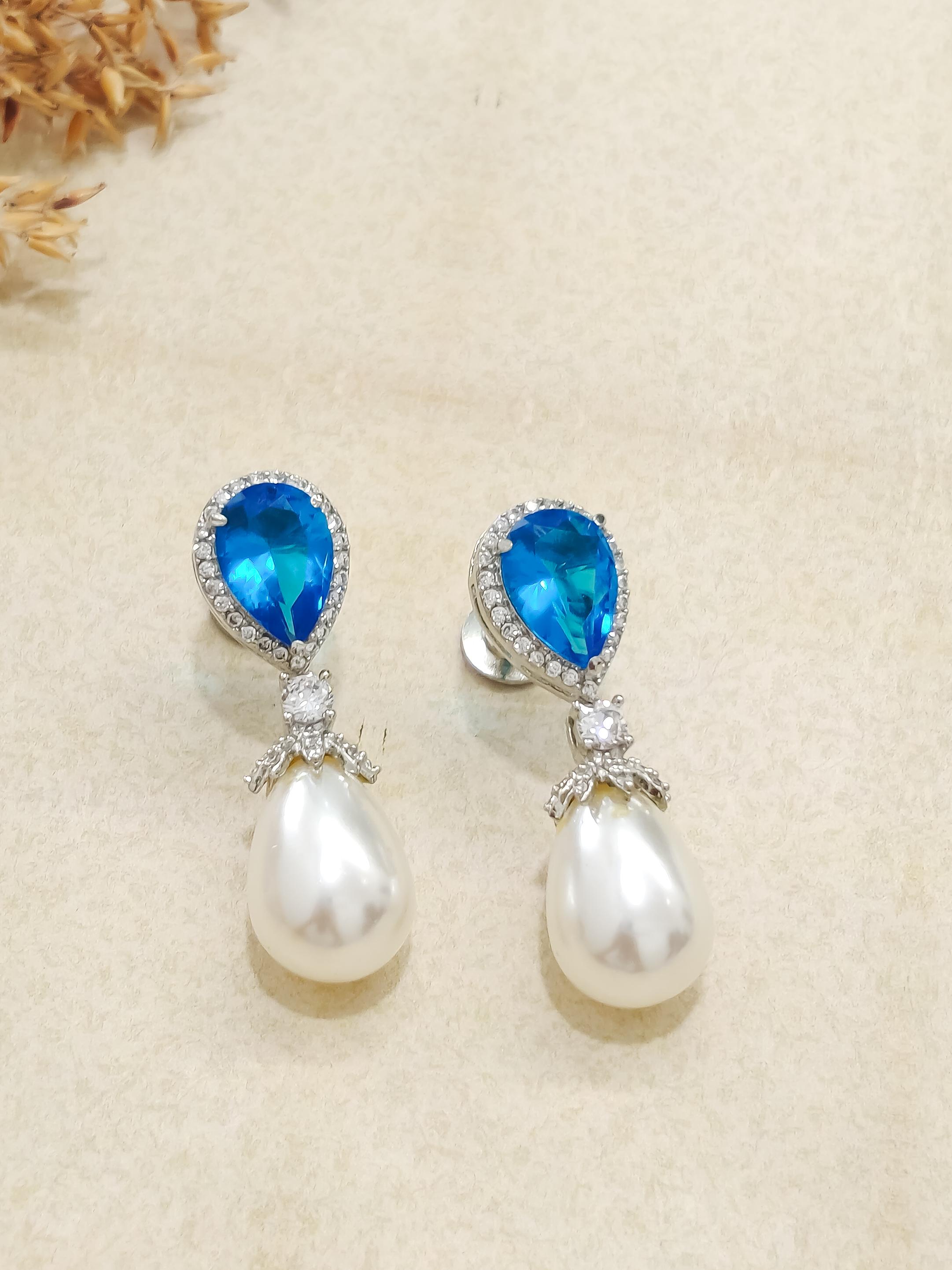 Colorful Pearl Drop Earrings