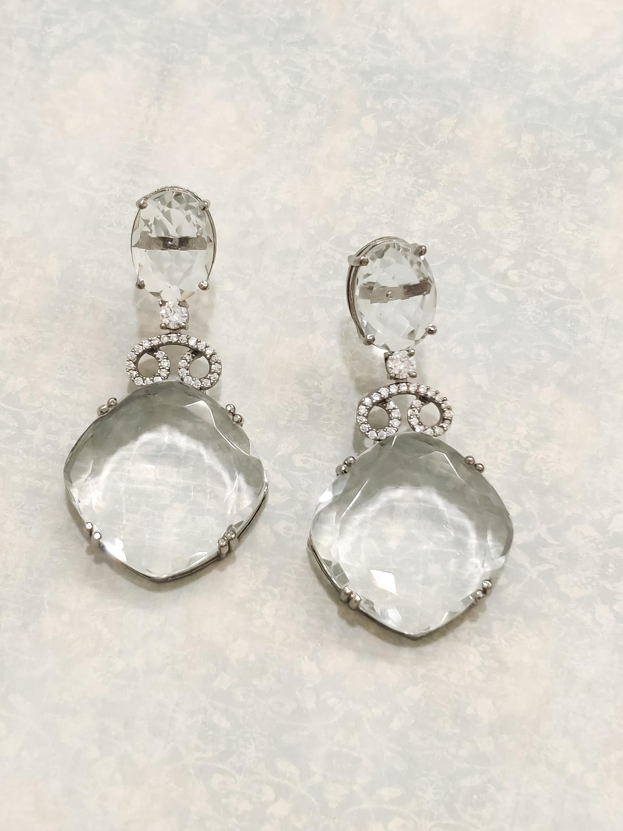 Bold Hydro Quartz Earrings