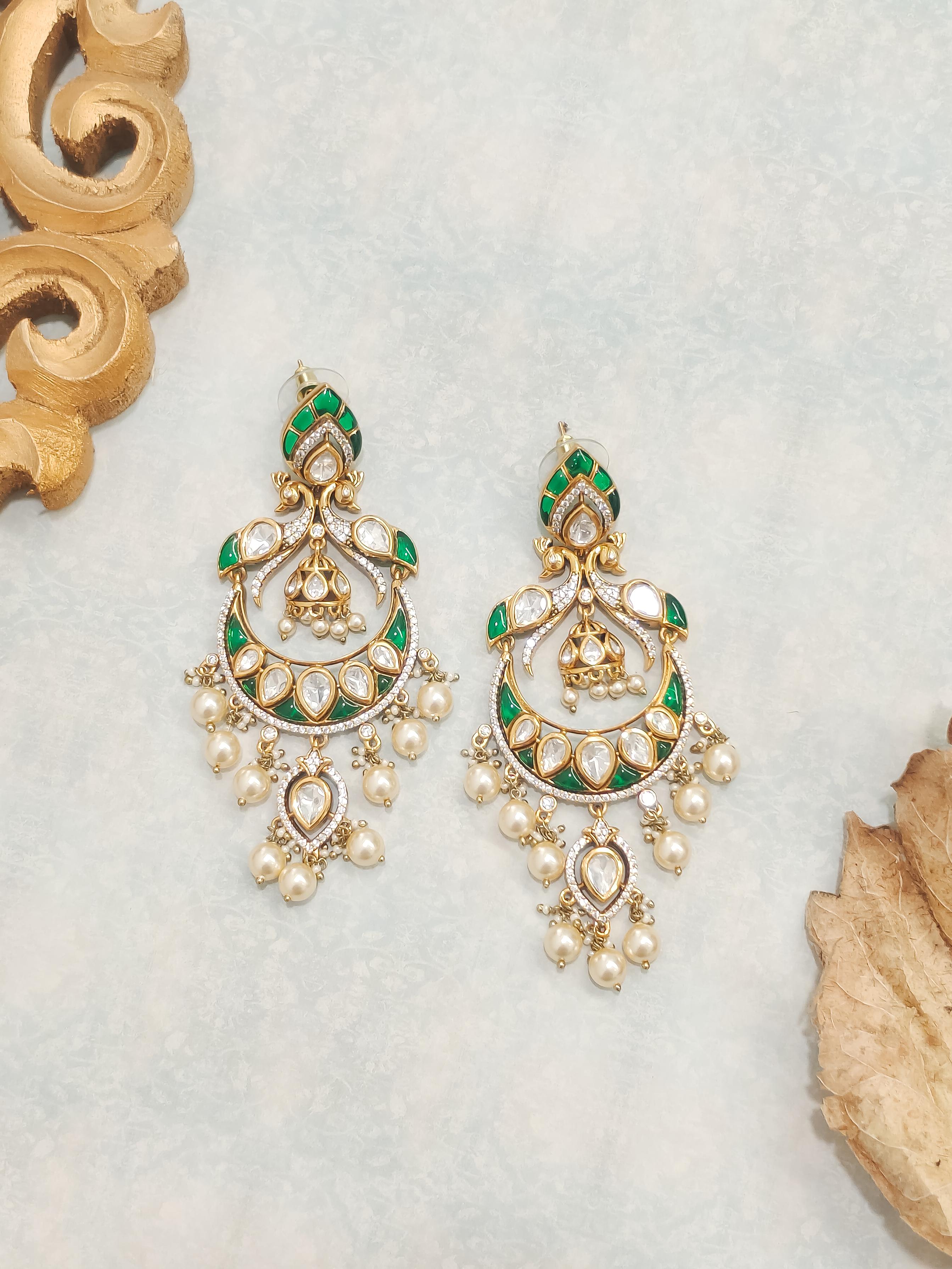 Suhana Polki Chandbali Earrings