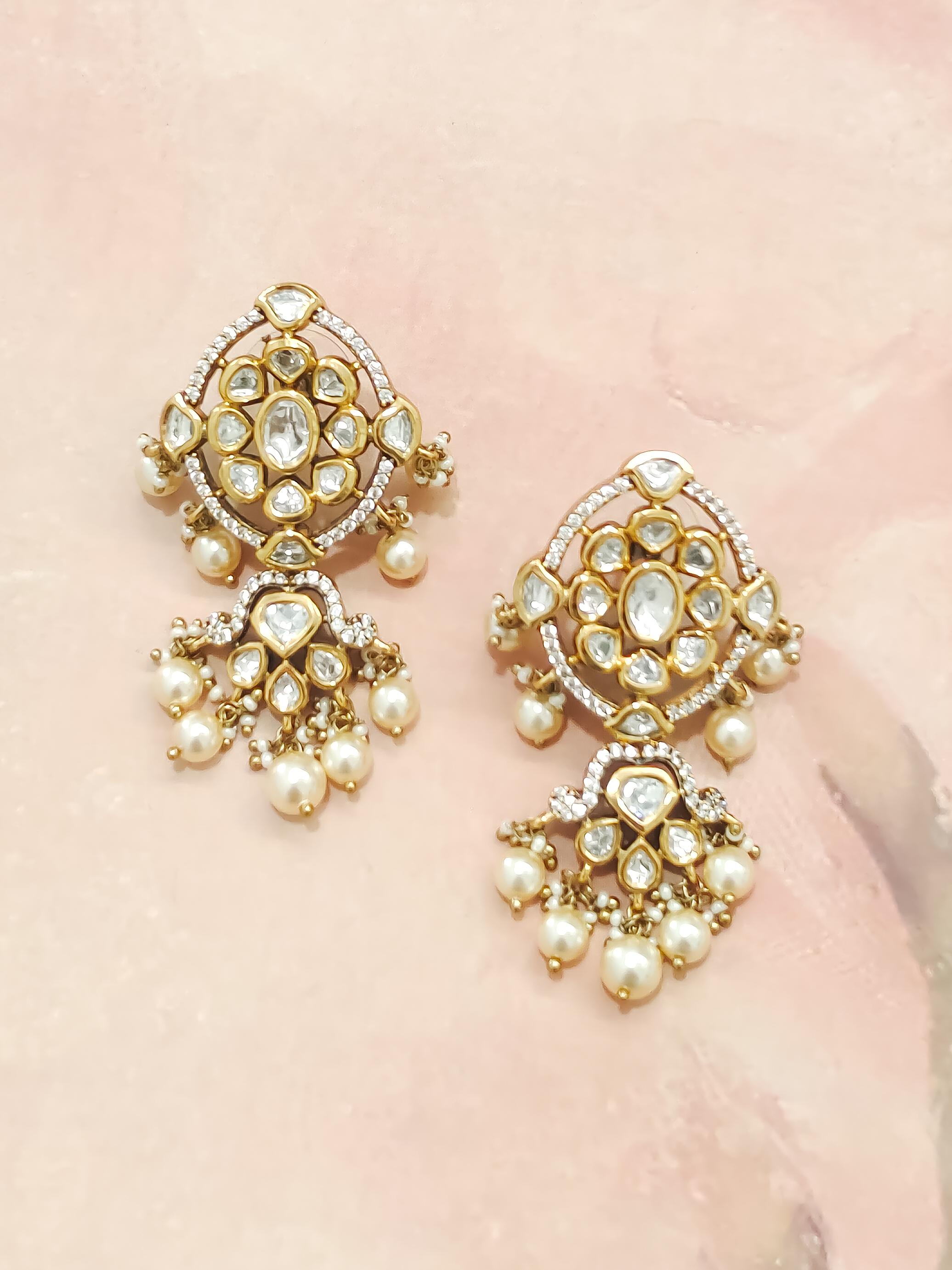 Damini Kundan Studded Earrings