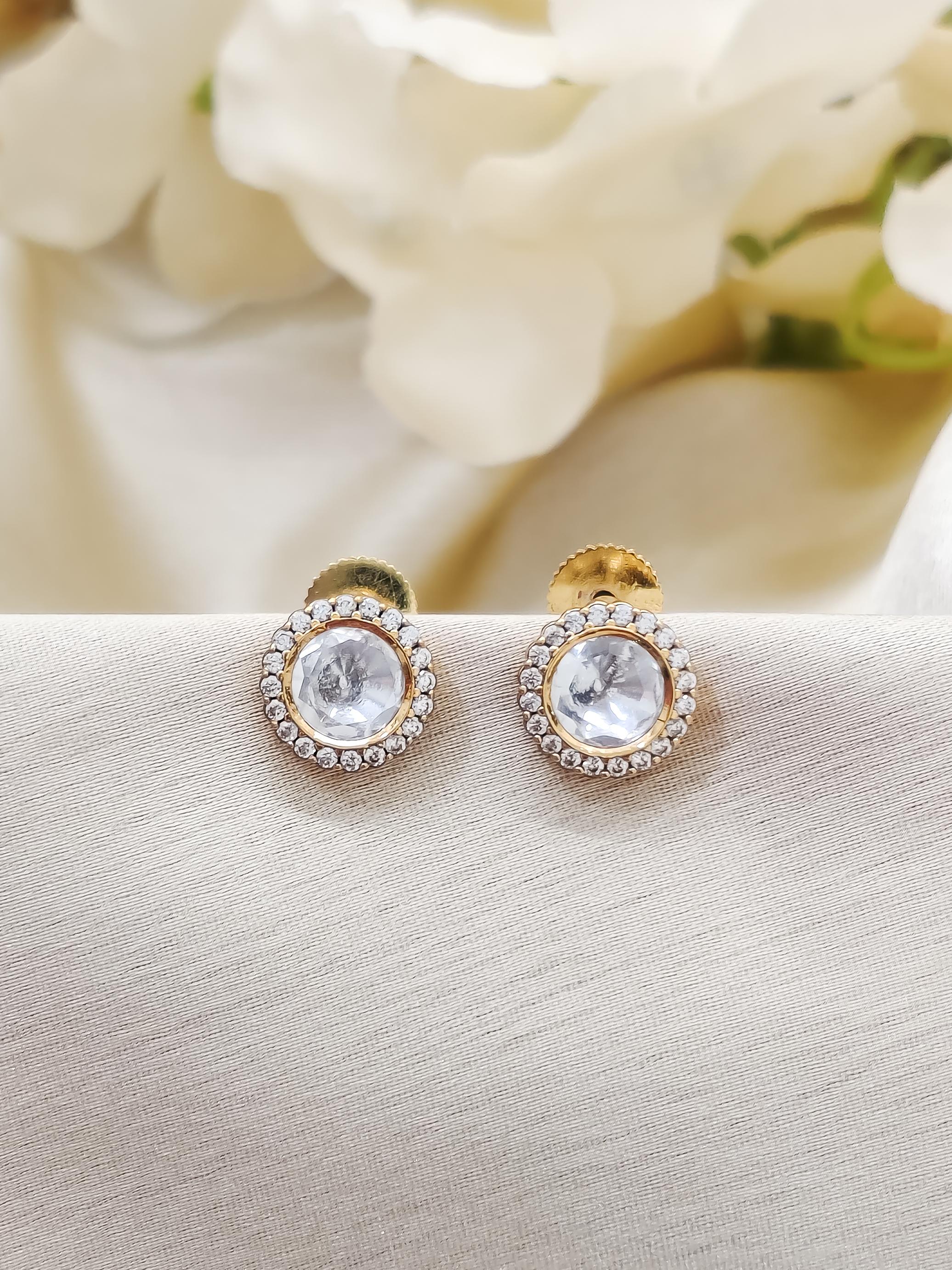 Lina Kundan Stud Earrings