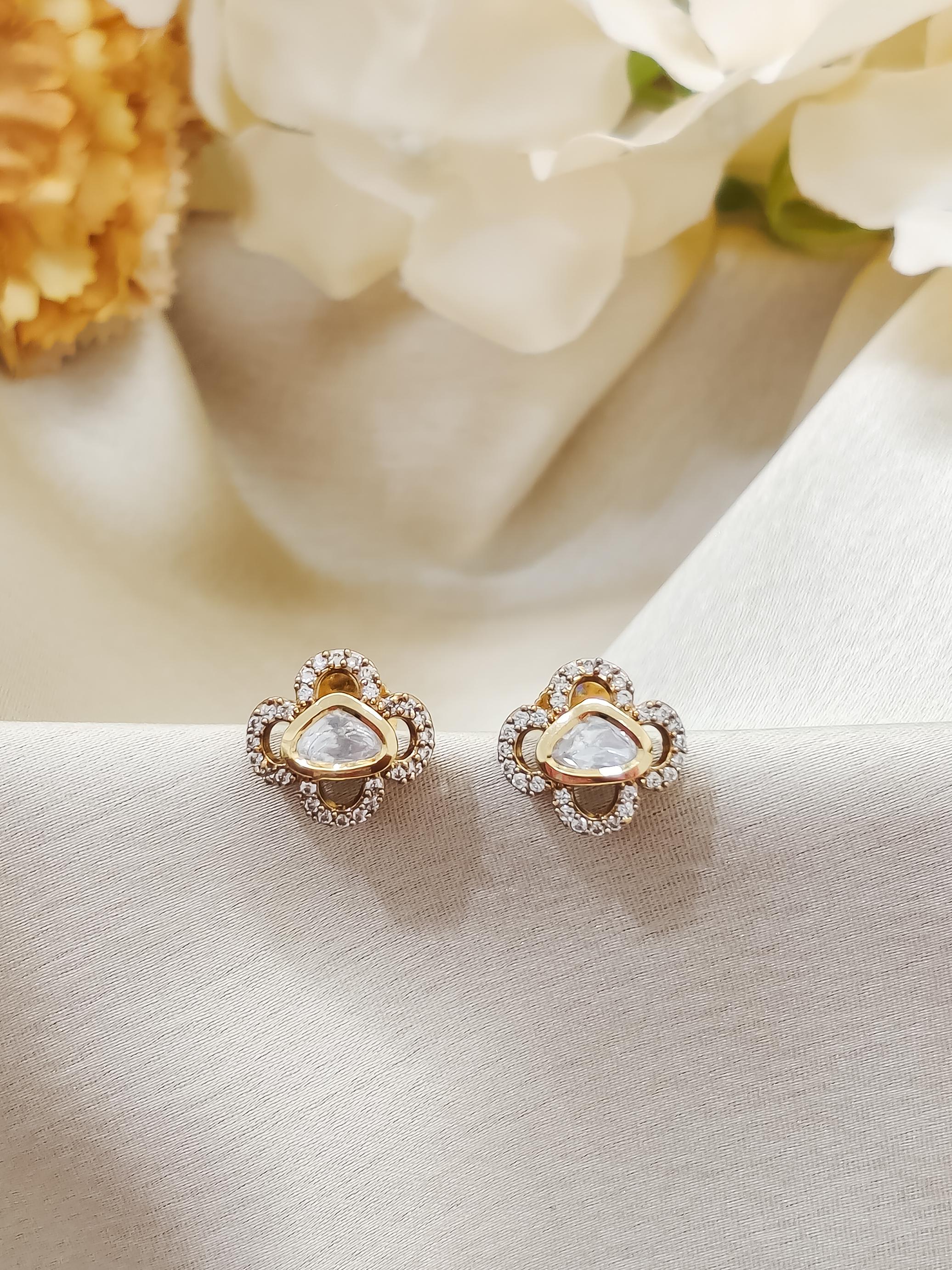 Mitra Kundan Stud Earrings