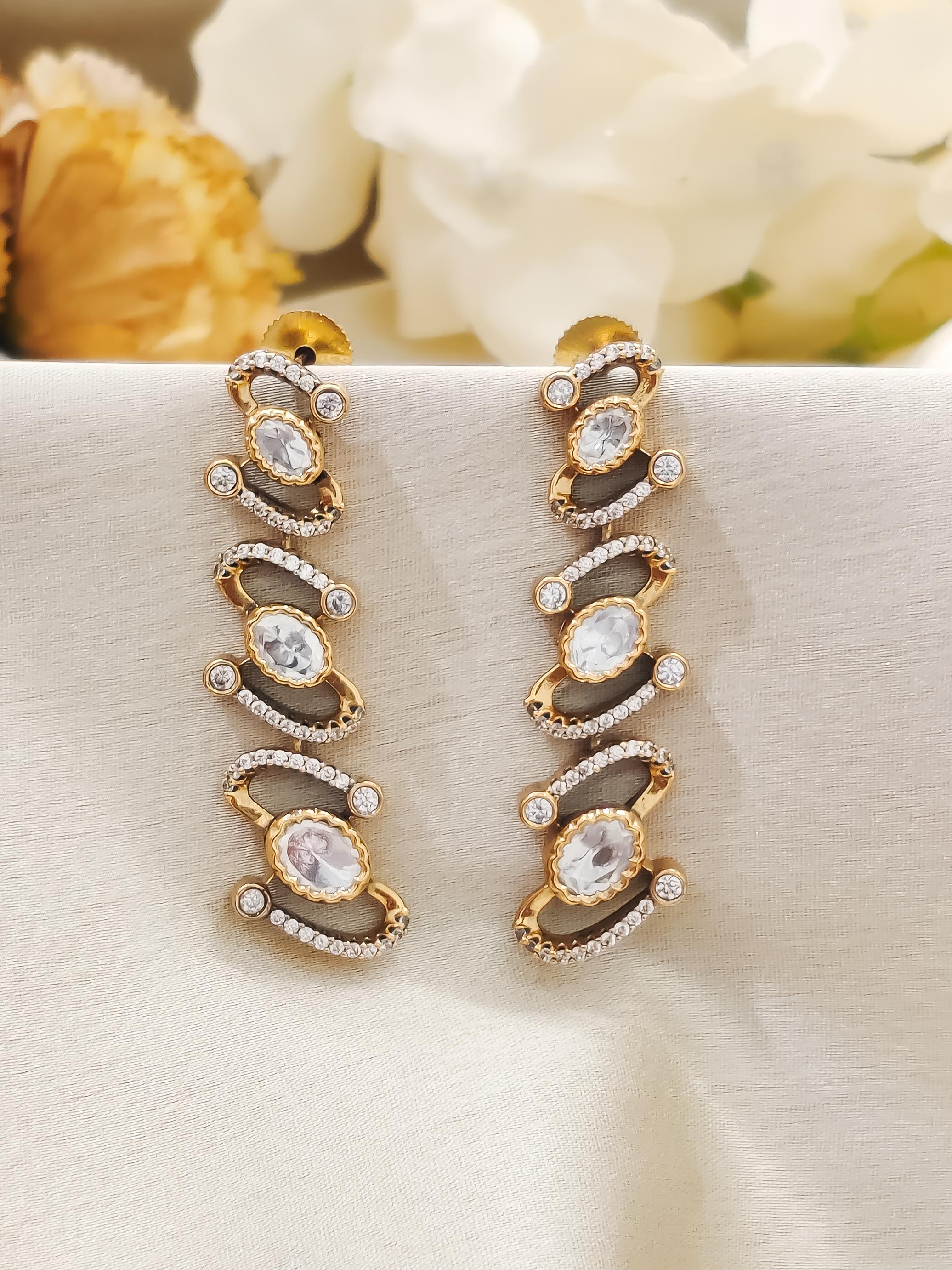 Sana Kundan Cocktail Earrings
