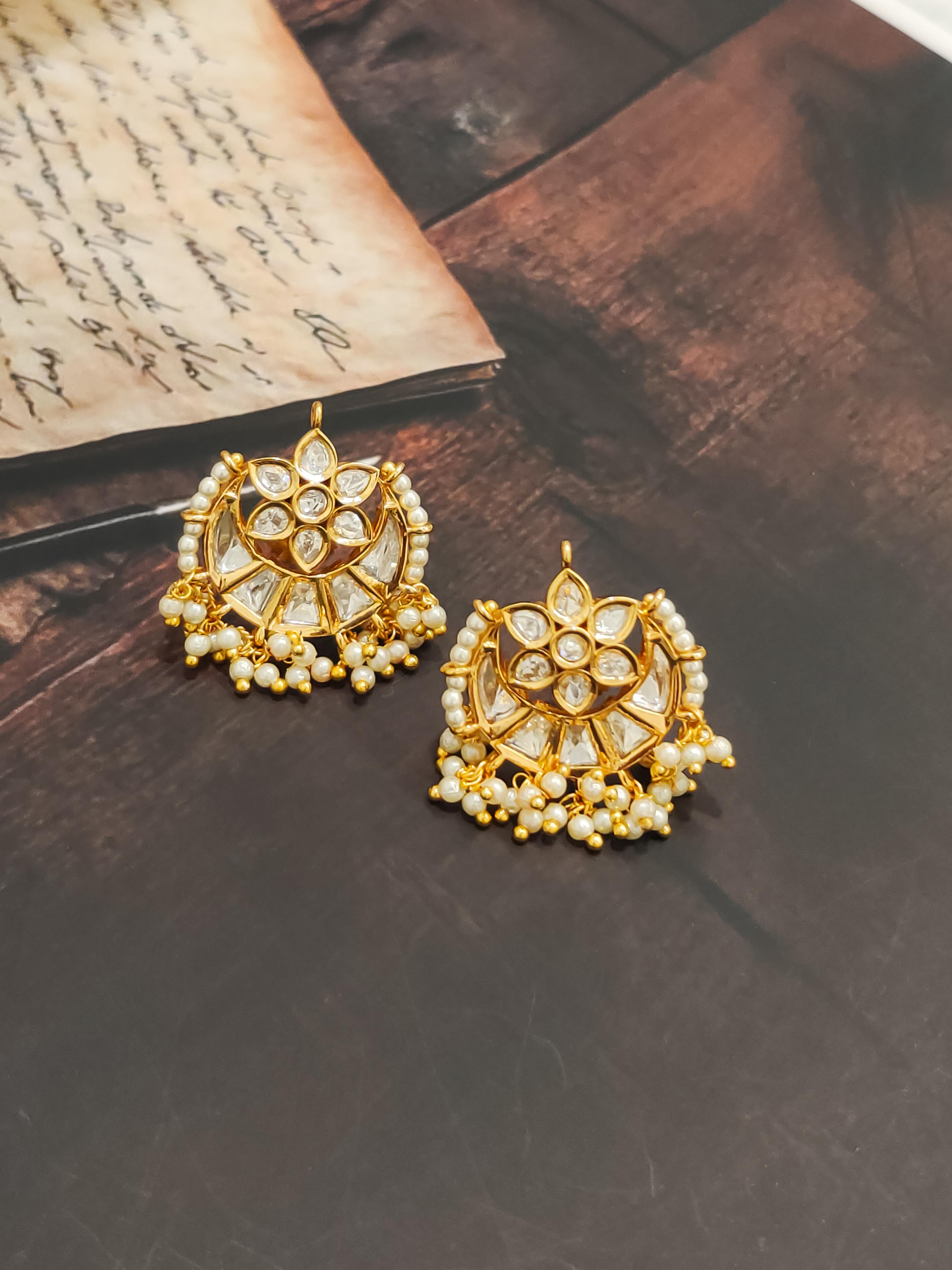 Dainty Kundan Bali Earrings