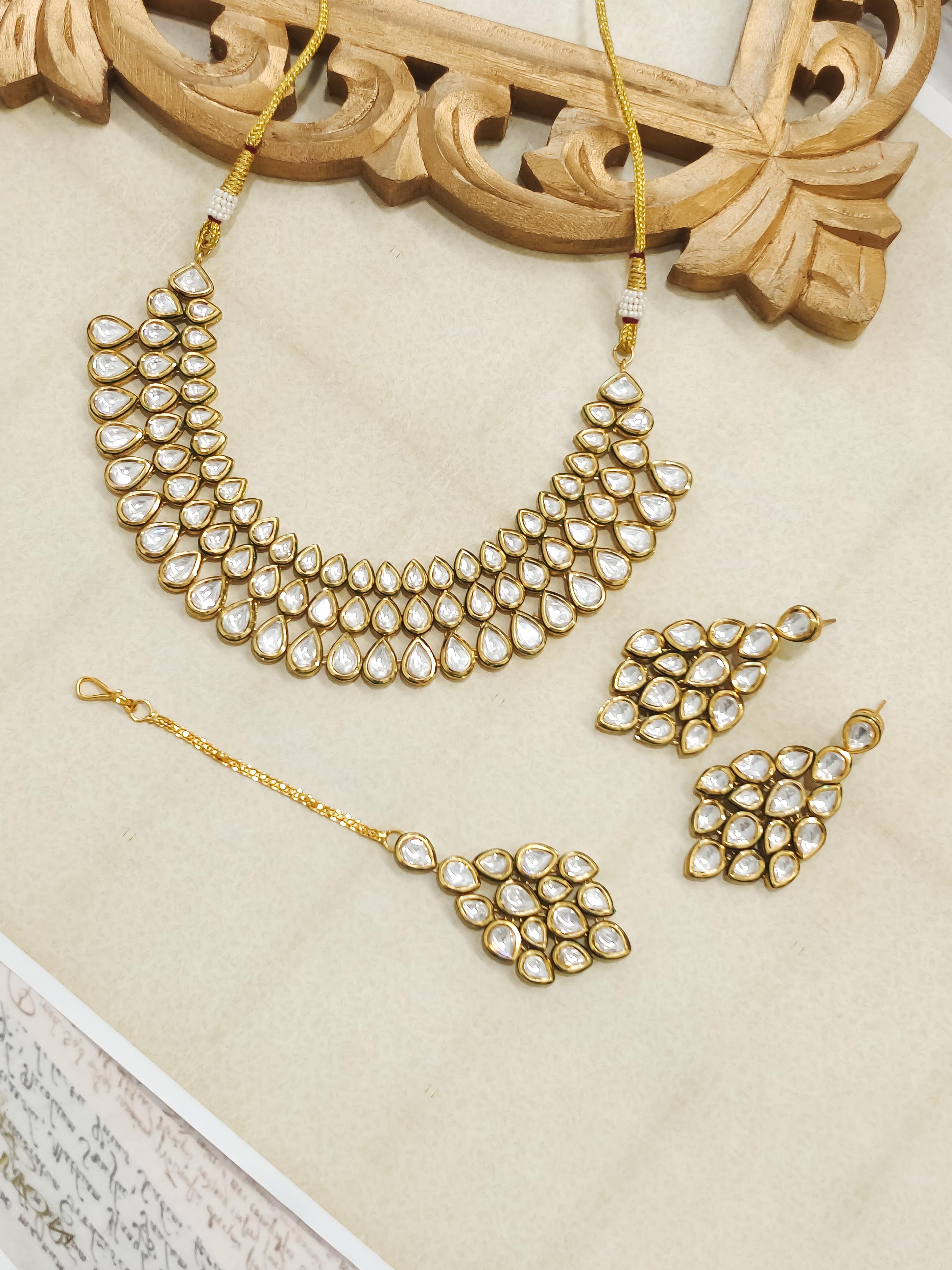 Drop Kundan Choker Necklace