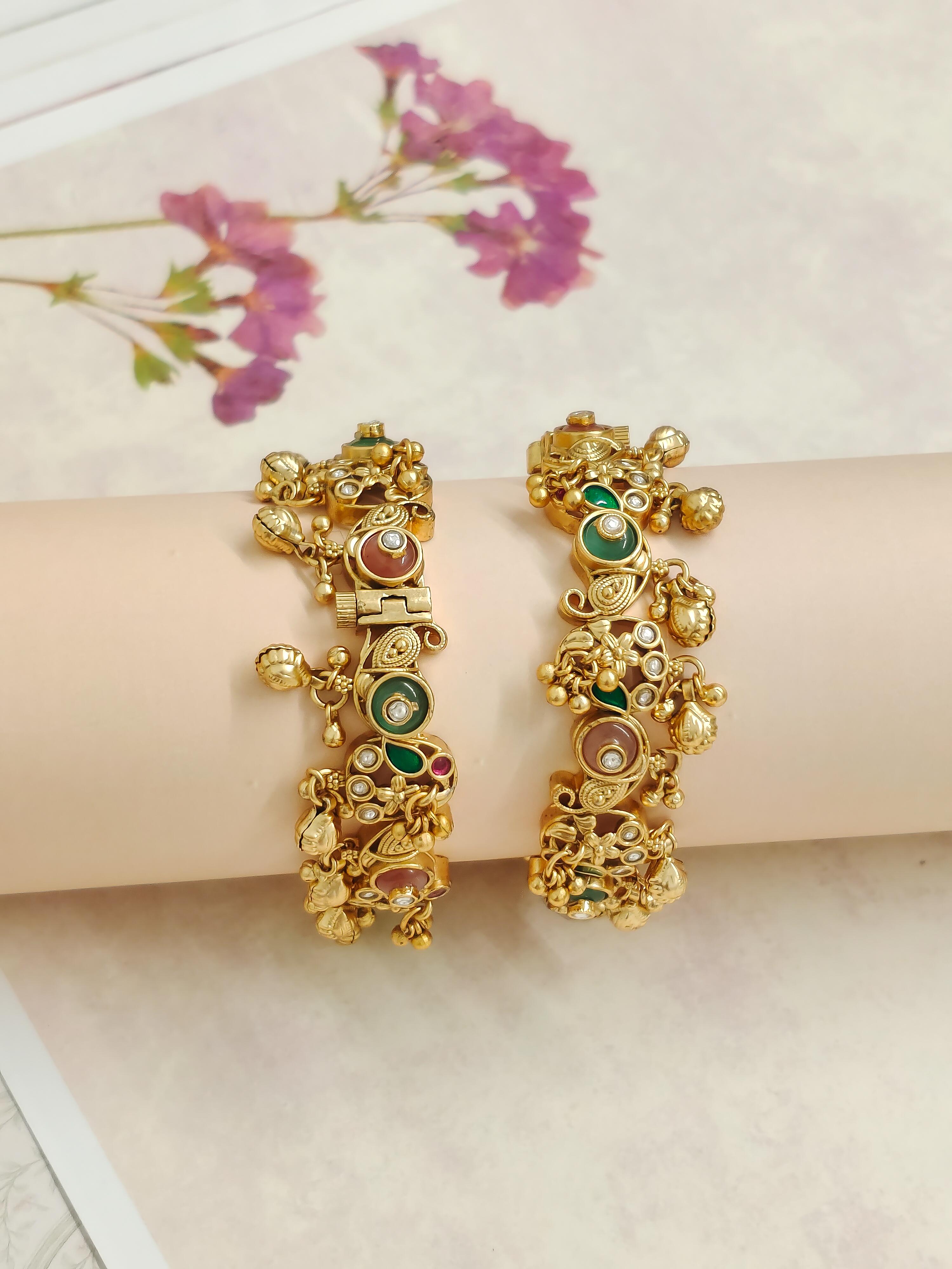 Mehak Temple Bangles