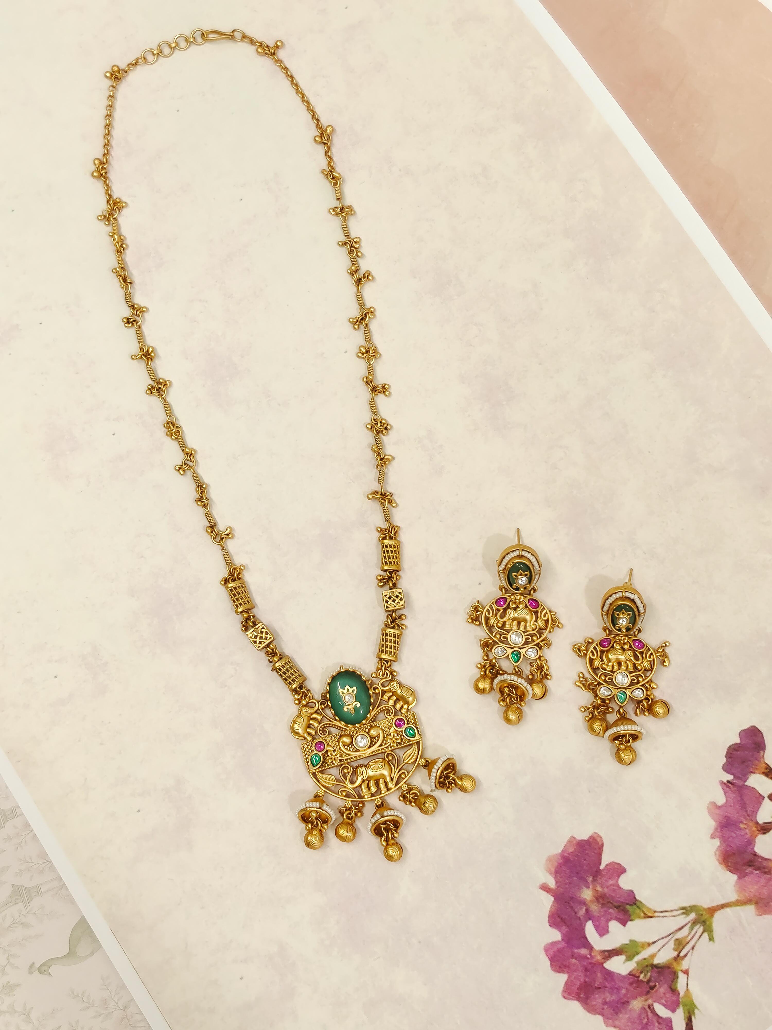 Saraswati Temple Necklace