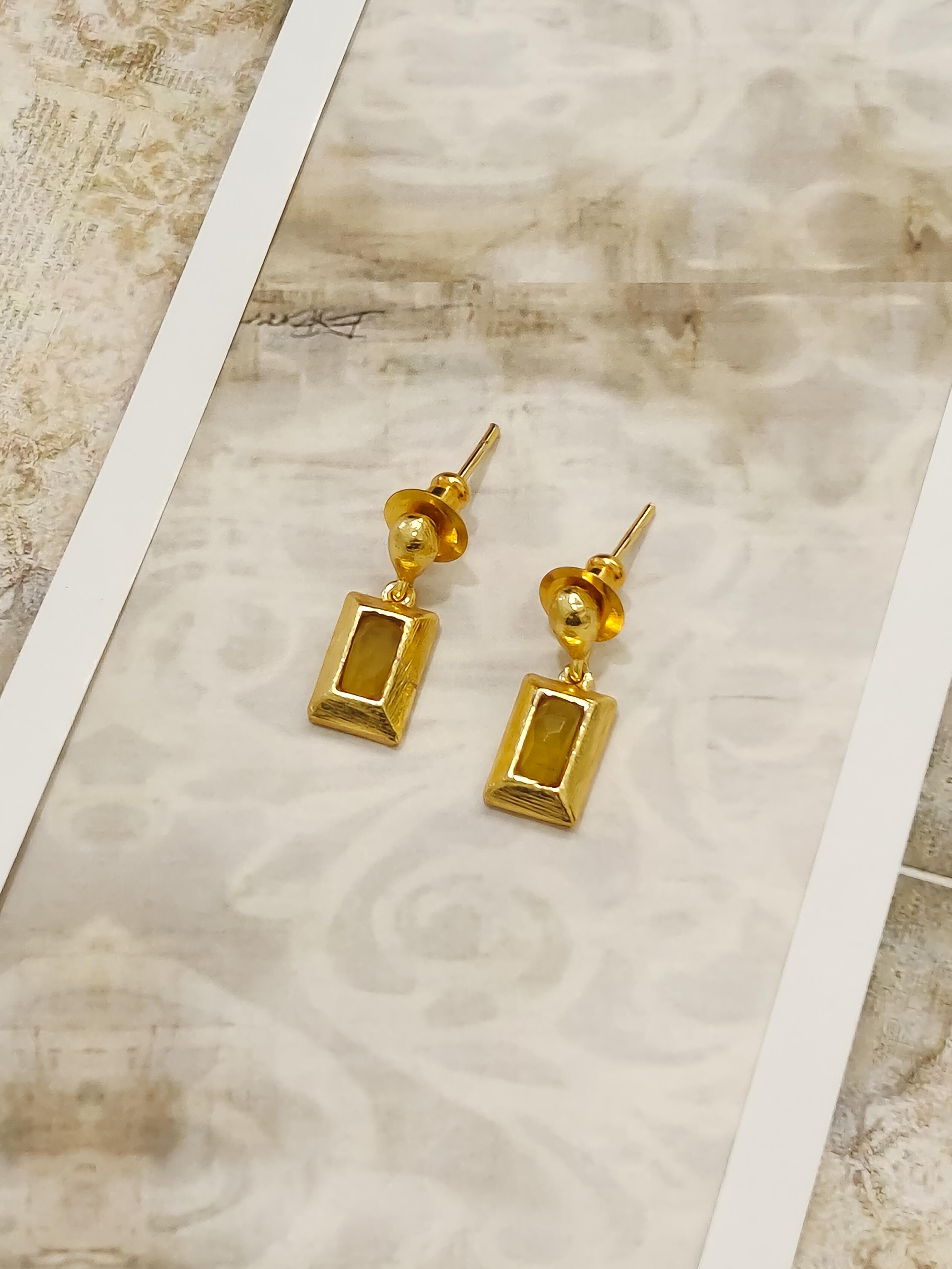 Aura Gem Drop Earring
